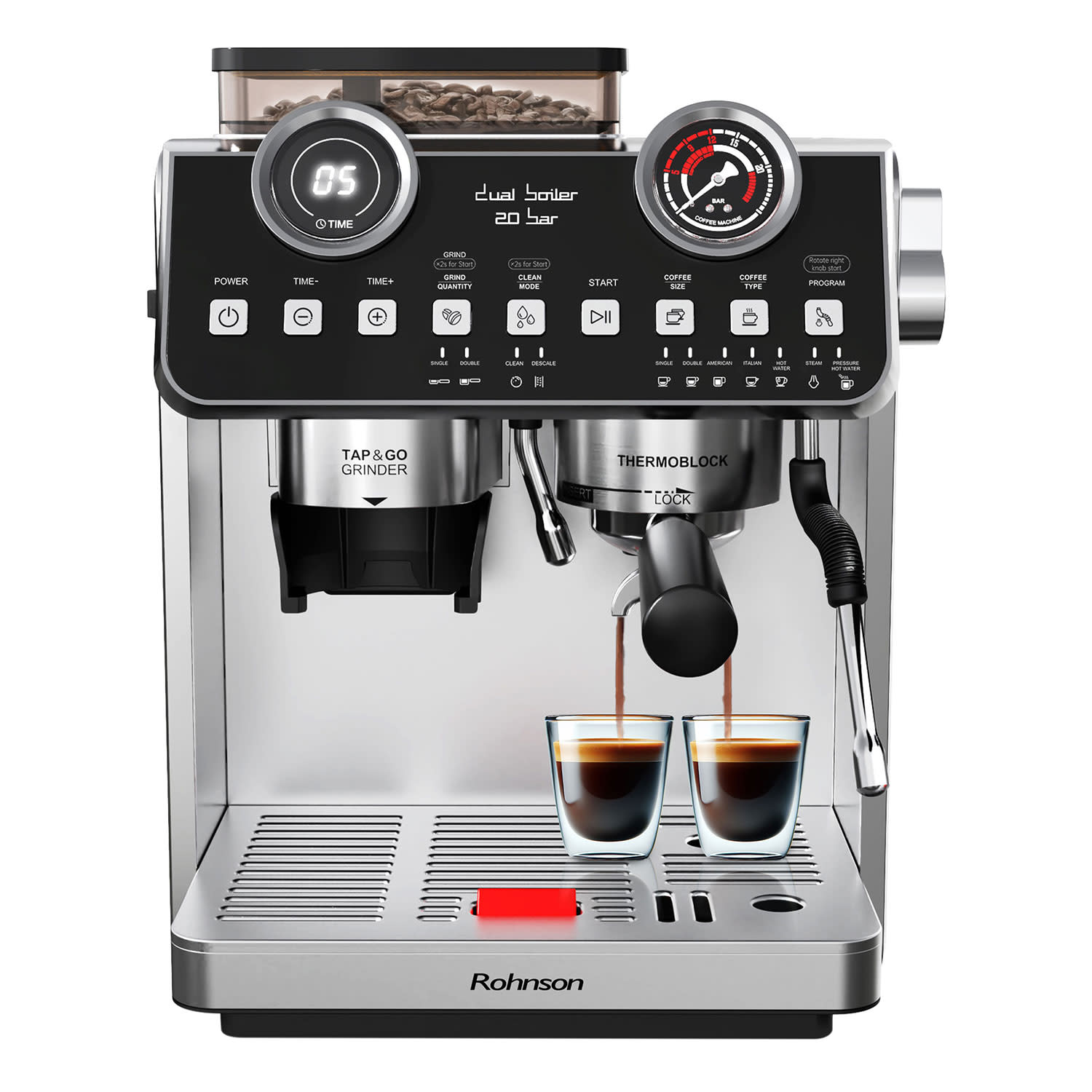 Rohnson Καφετιέρα Espresso Αυτόματη R-98200