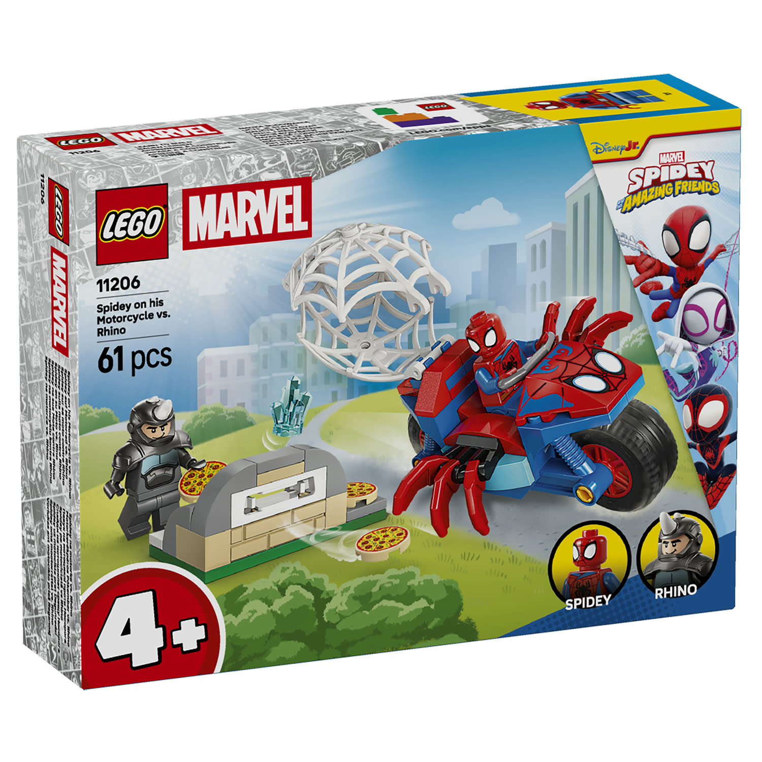 LEGO 11206 Spidey On His Motorcycle Vs. Rhino