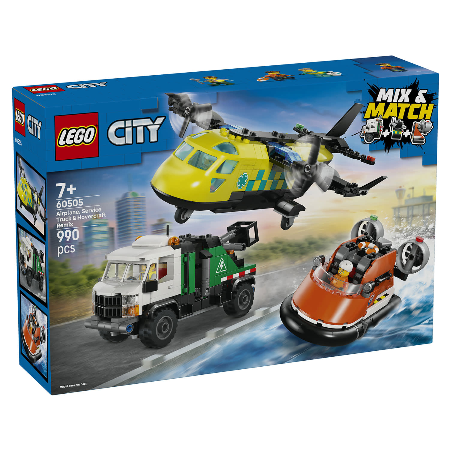 LEGO 60505 Airplane, Service Truck & Hovercraft Rem
