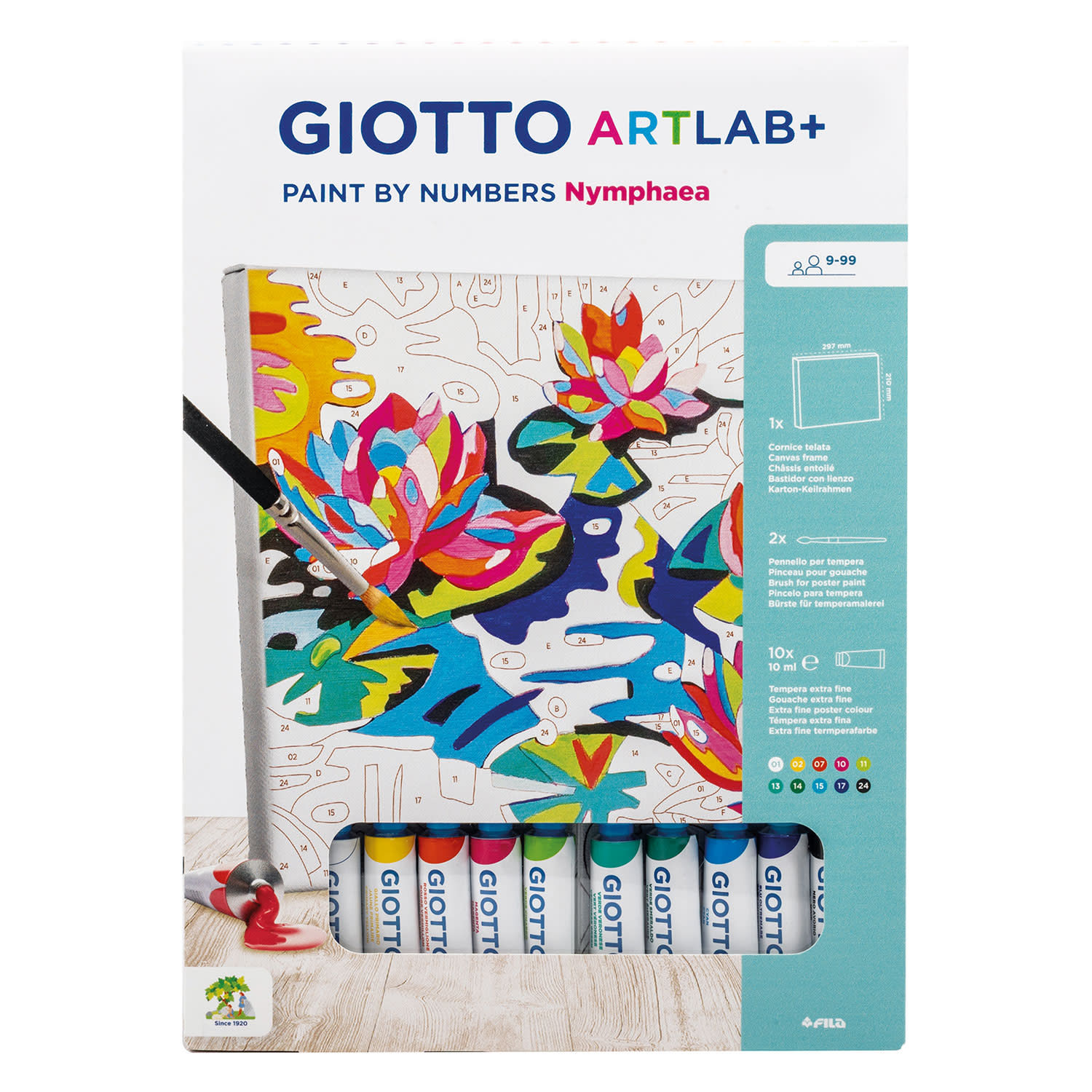 Giotto Εργαστήριο Ζωγραφικής Paint By Numbers Waterlilly 13τεμ.