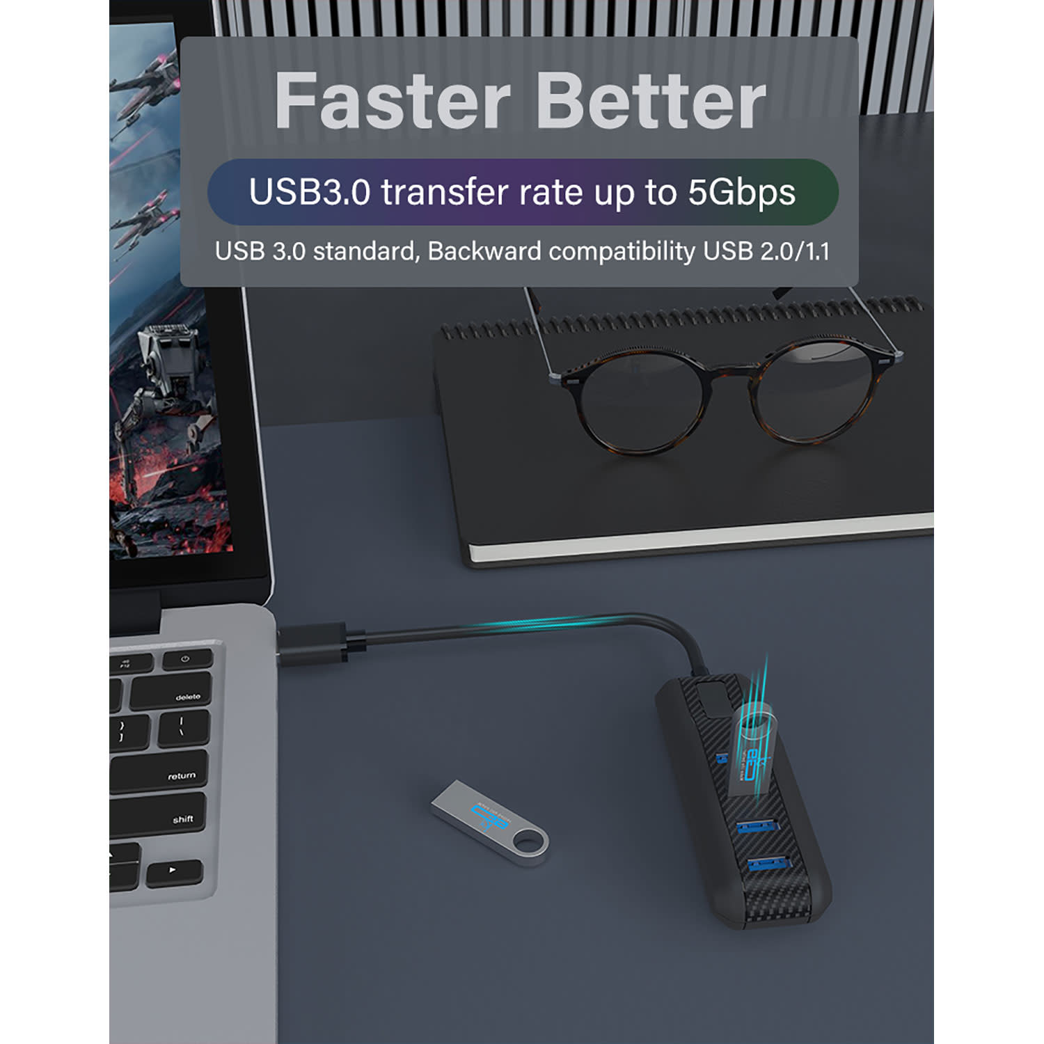 Εικόνα 6 του Turbo-X USB 3.0 Hub to 4 port