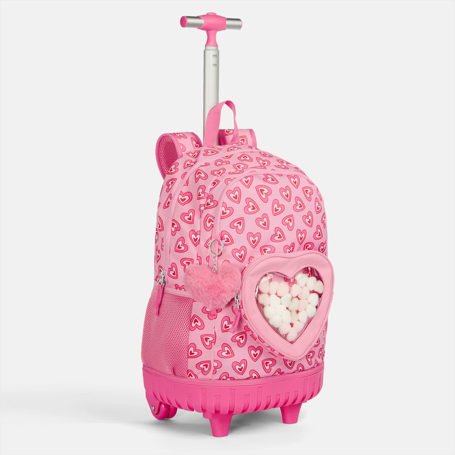 Goomby Τσάντα Trolley Δημοτικού Pink Retro Hearts