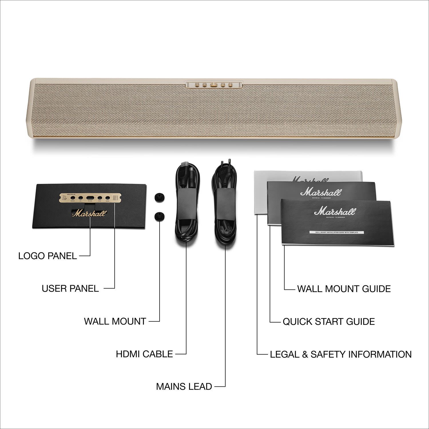 Εικόνα 3 του Marshall Soundbar Heston 60 Cream