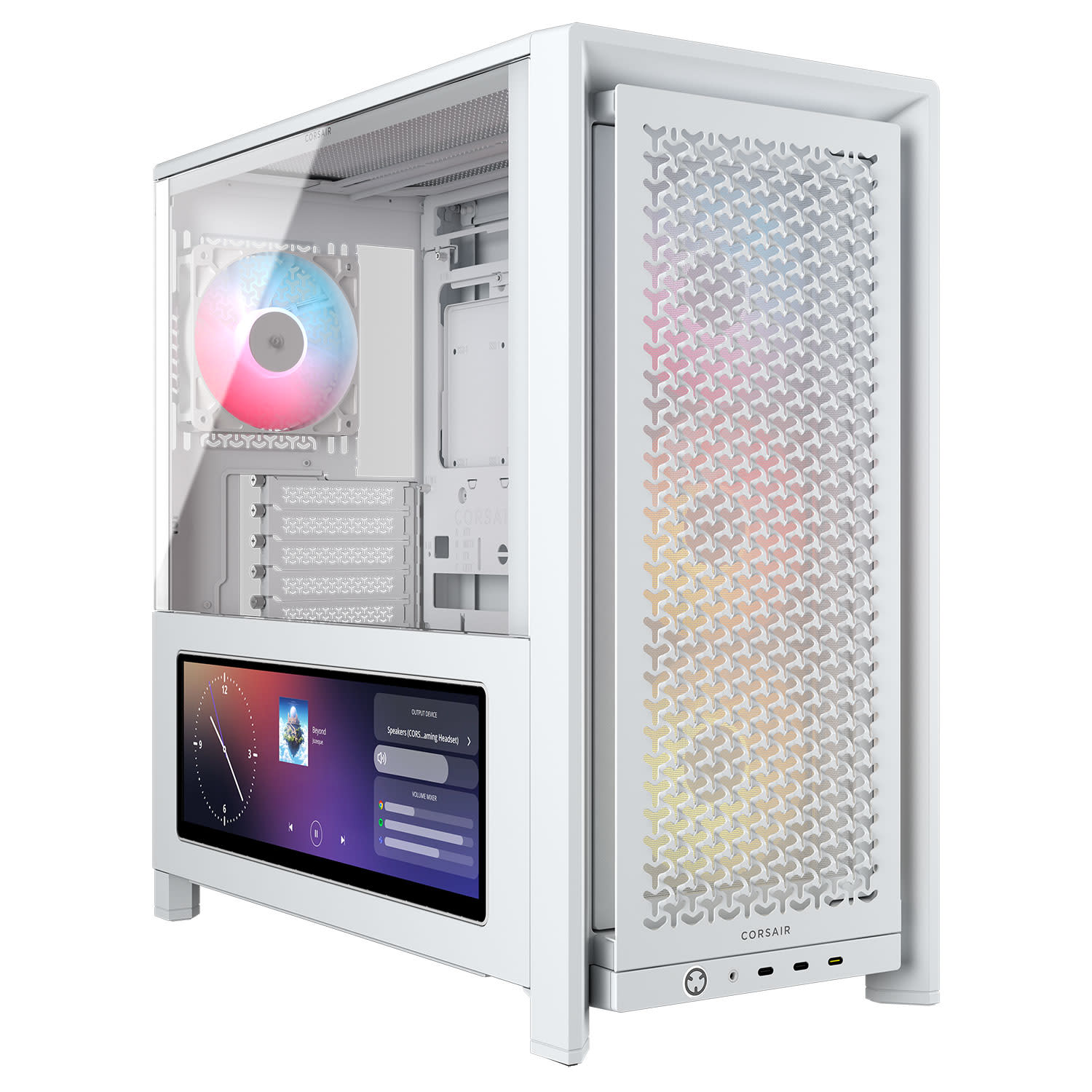 Case Corsair 4000D Frame LCD Xenon Edge ARGB White