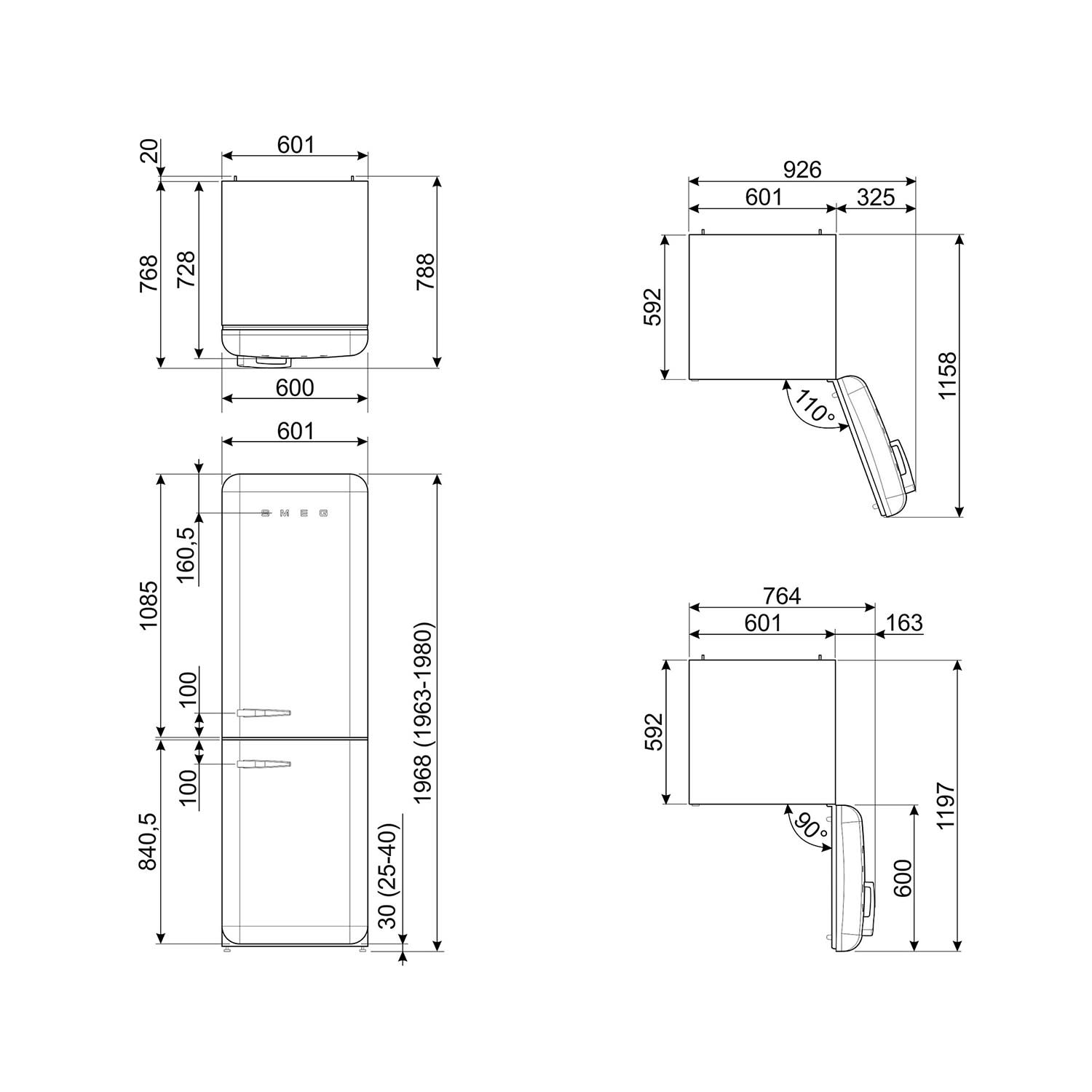 Εικόνα 22 του Smeg FAB32RBL6 Ψυγειοκαταψύκτης Black