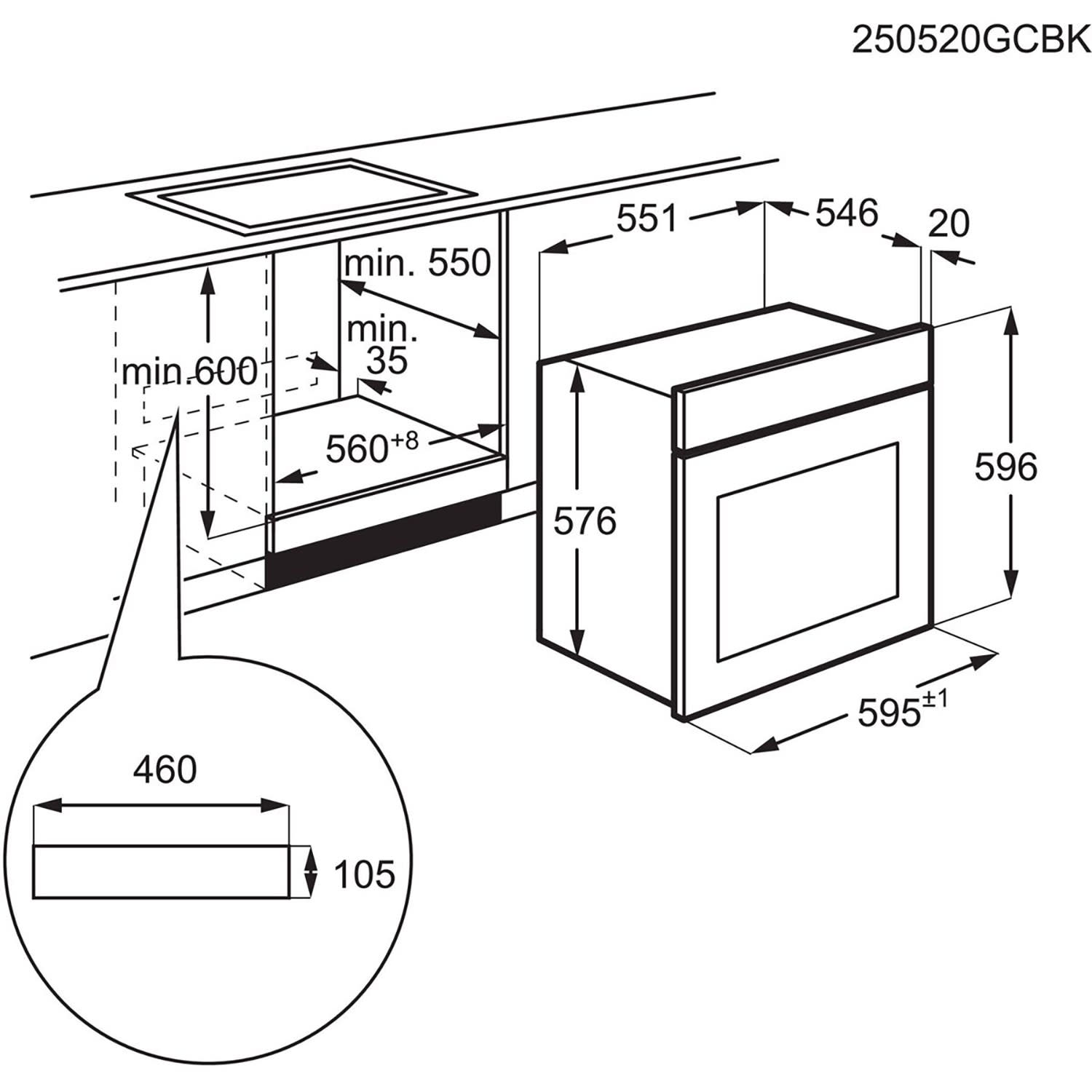 Εικόνα 8 του AEG OK8NW00MB Φούρνος Άνω πάγκου