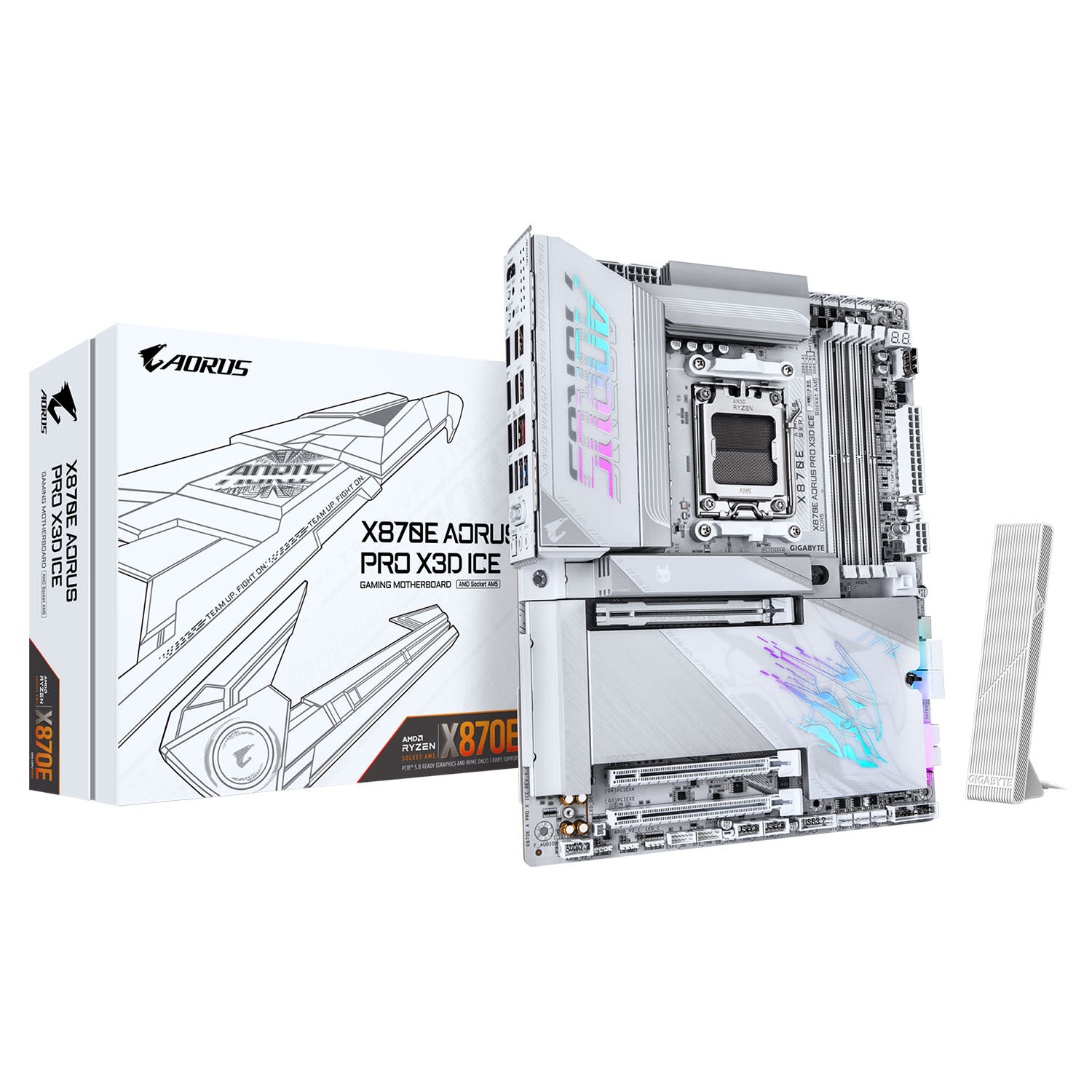 Εικόνα 1 του Gigabyte Motherboard X870E AORUS PRO X3D ICE (X870E/AM5/DDR5)