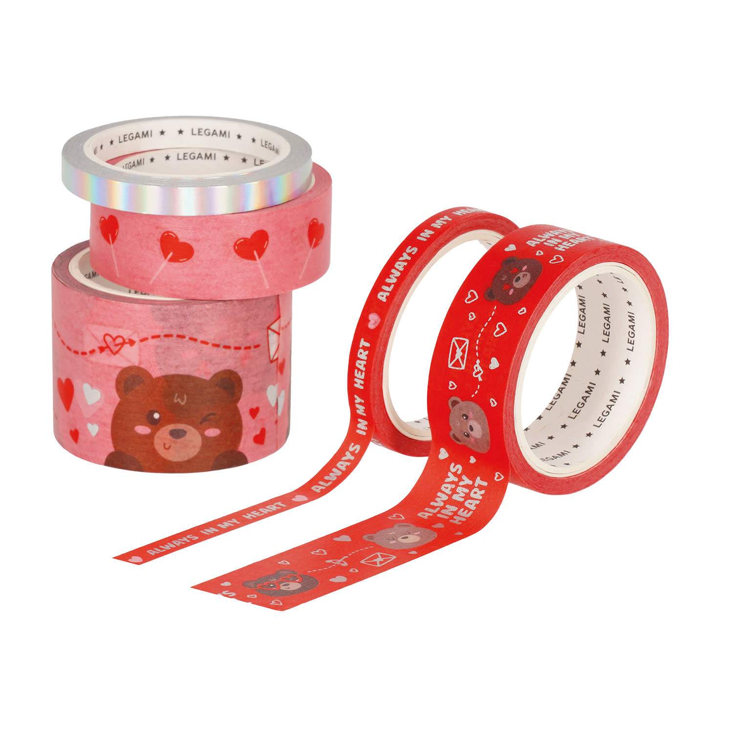 Legami Washi Tape Teddy 5τεμ.