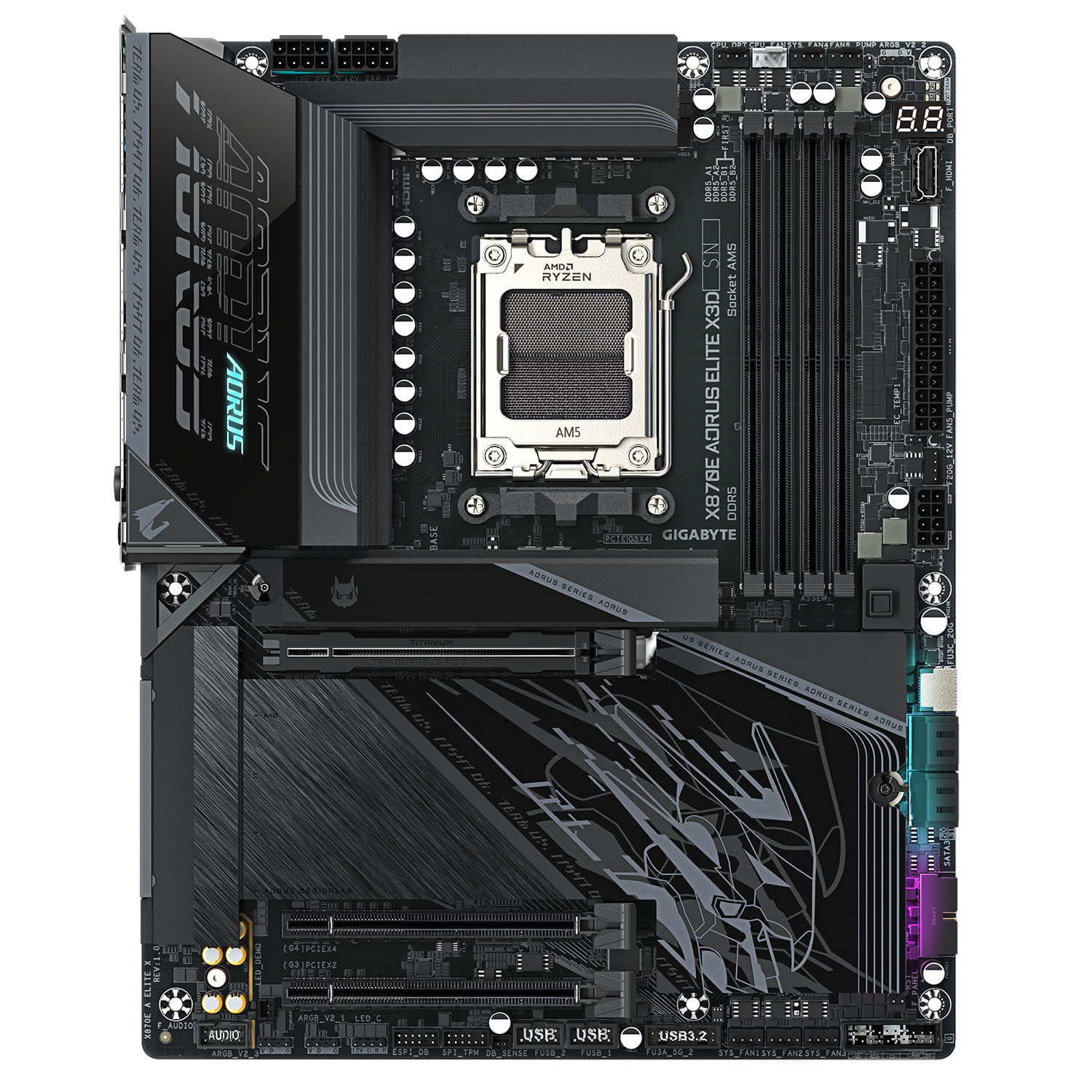 Κάνε κλικ για να δεις την εικόνα 2 του Gigabyte Motherboard X870E AORUS ELITE X3D (X870E/AM5/DDR5)