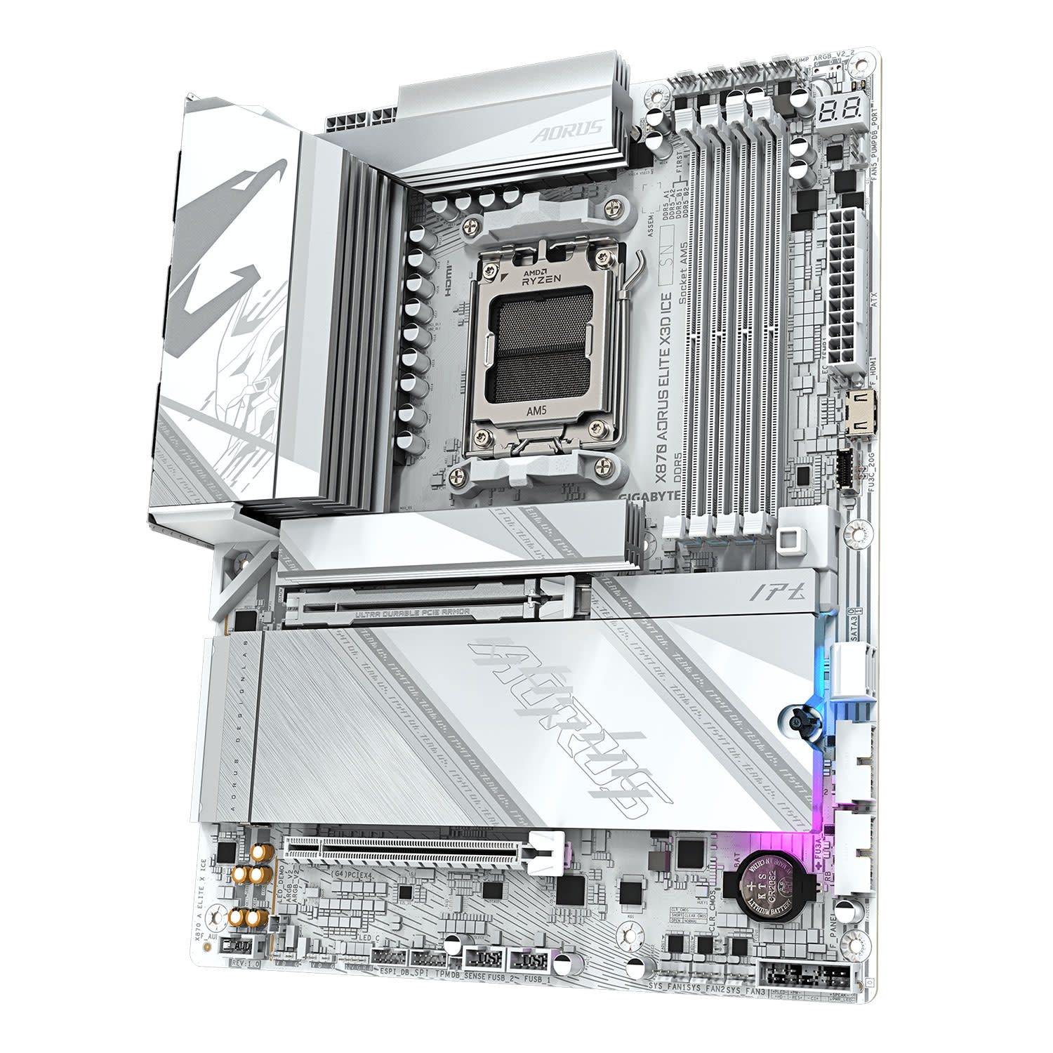 Κάνε κλικ για να δεις την εικόνα 4 του Gigabyte Motherboard X870 AORUS ELITE X3D ICE (X870/AM5/DDR5)