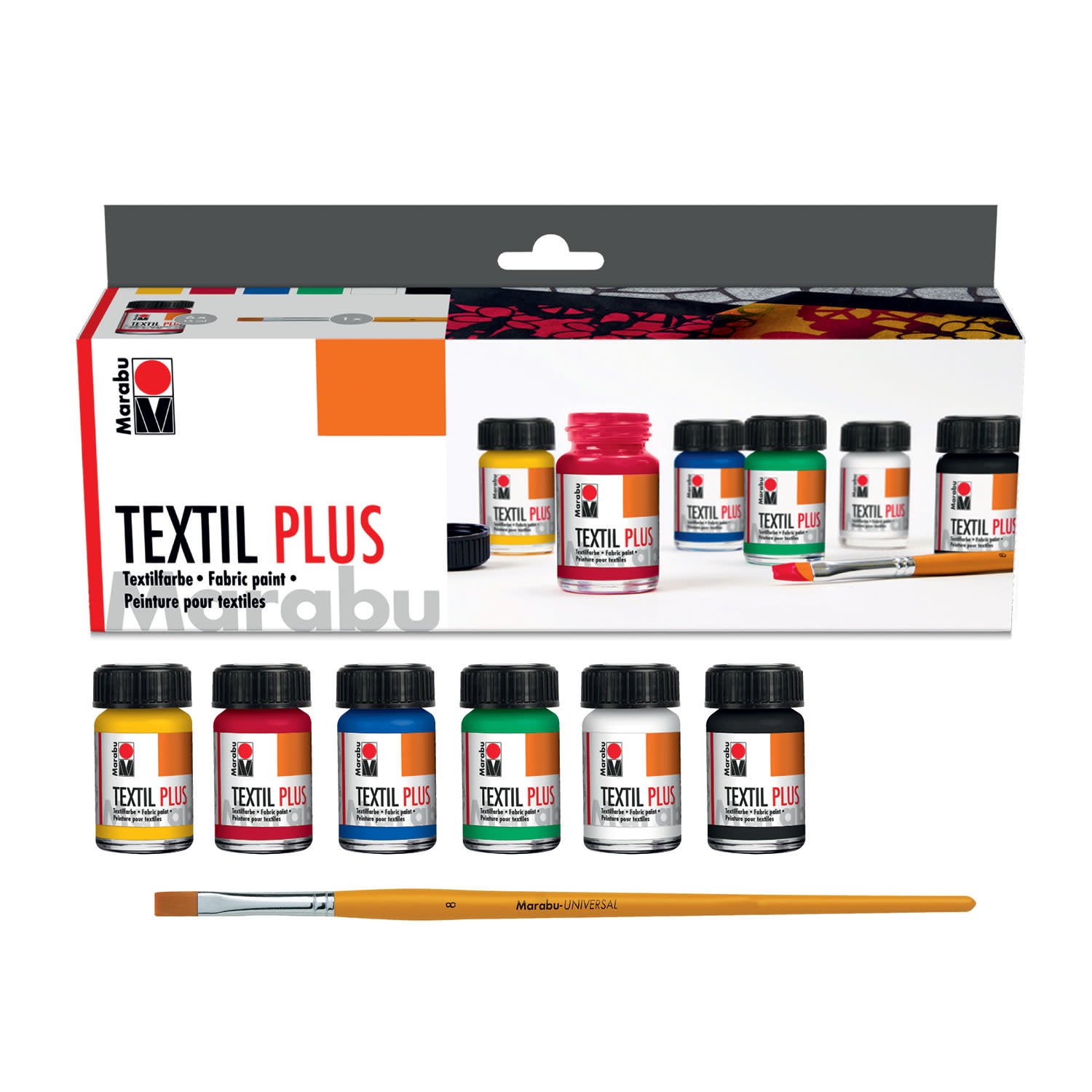 Marabu Χρώματα Για Ύφασμα Textil Plus, 6x15ml