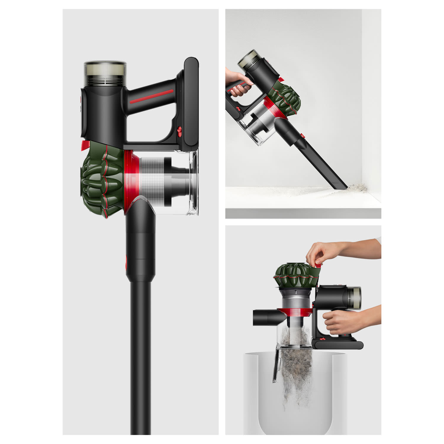 Εικόνα 4 του Dyson Σκούπα Stick Επαναφ/μενη V8 Cyclone Army Green/Black