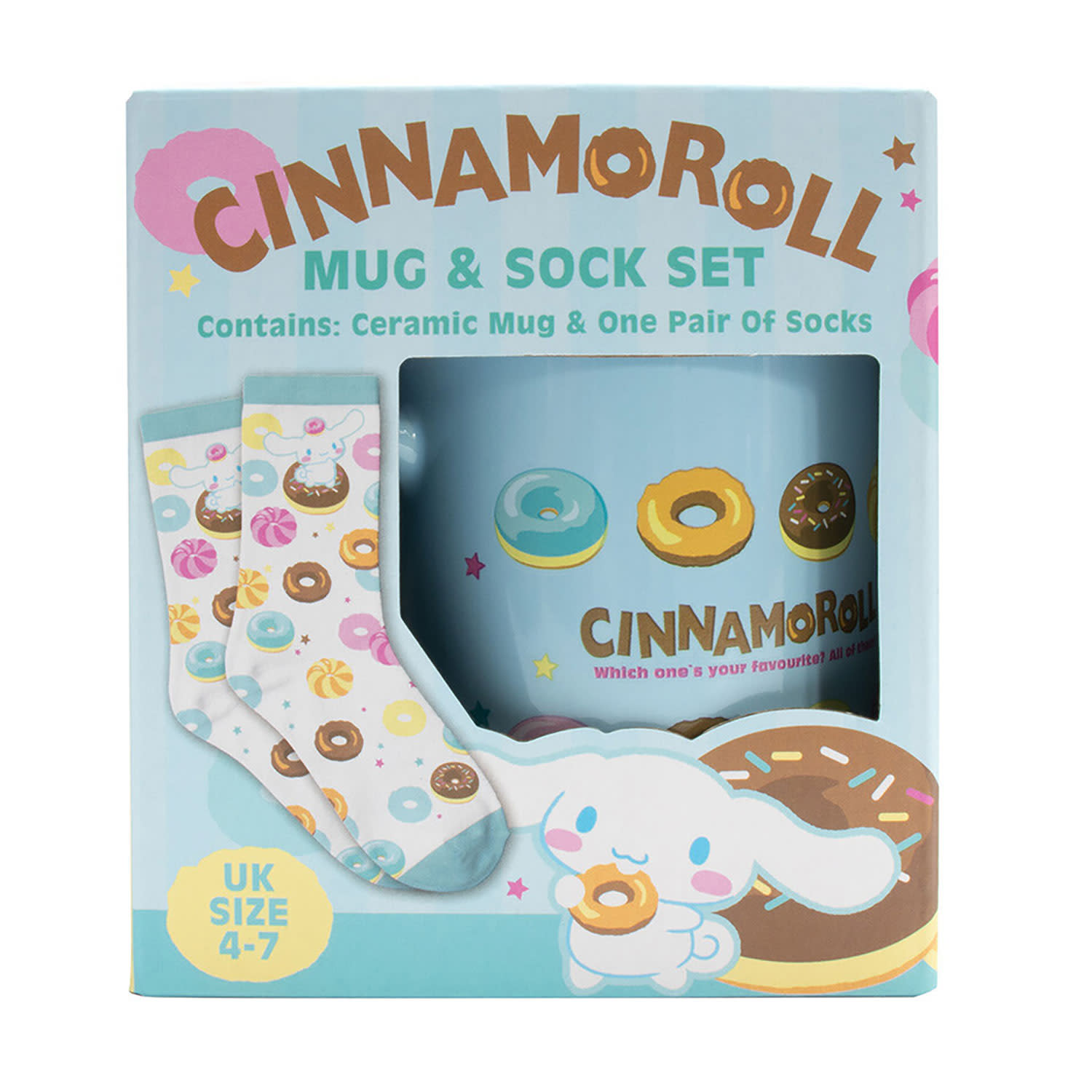 Σετ Cinnamoroll Κεραμική Κούπα 330ml Και Κάλτσες