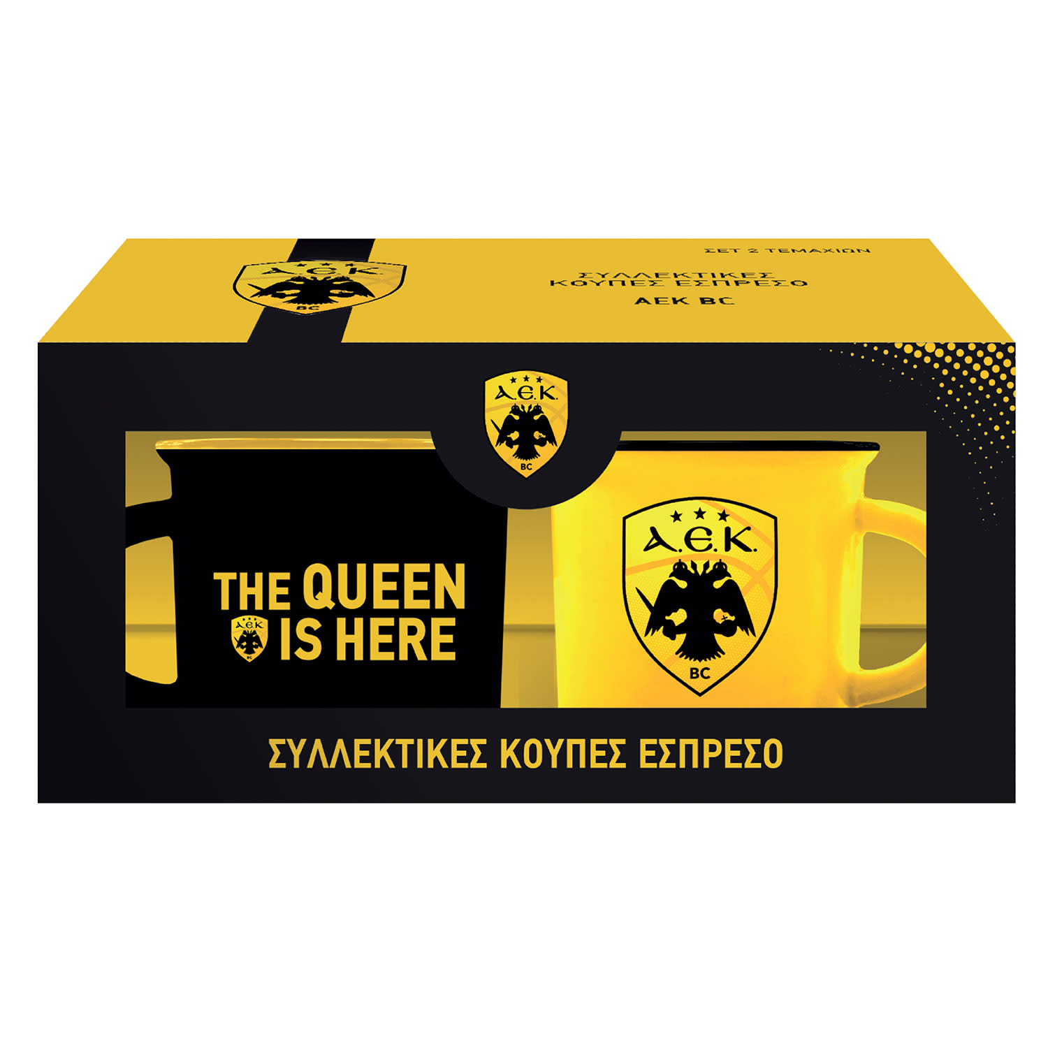 Σετ Κούπες Espresso ΑΕΚ BC