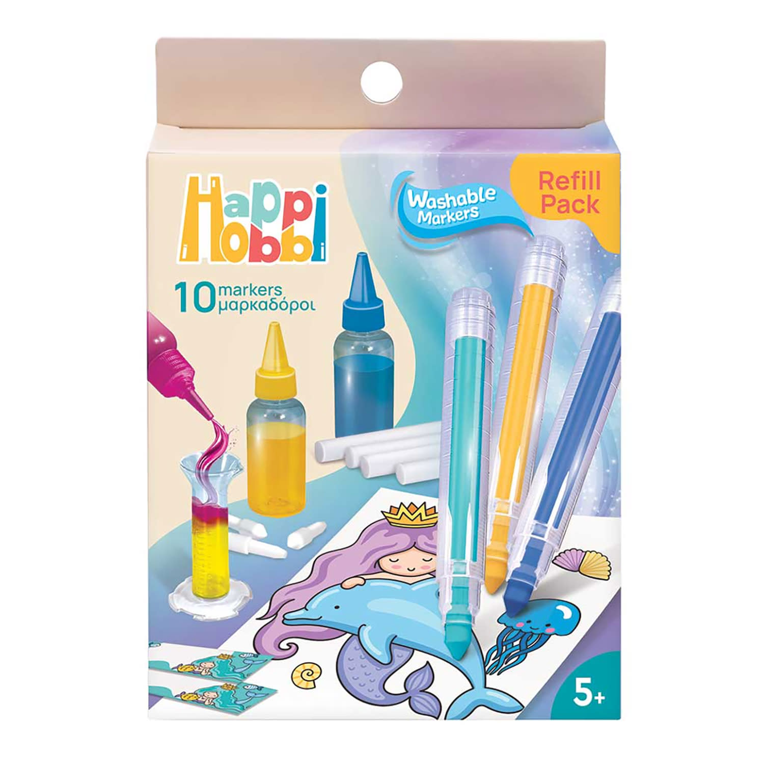 HappiHobbi Εργαστήριο Μαρκαδόρων, Refill Pack Assortment of 2