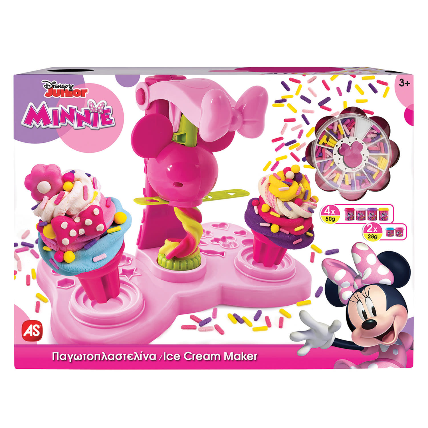 AS Παγωτοπλαστελίνα Minnie Με Πολύχρωμα Διακοσμητικά Sprinkles
