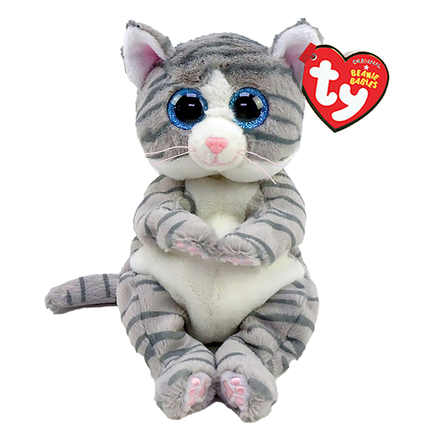 TY Λούτρινο BB Γάτα Τίγρε Γκρί 15εκ
