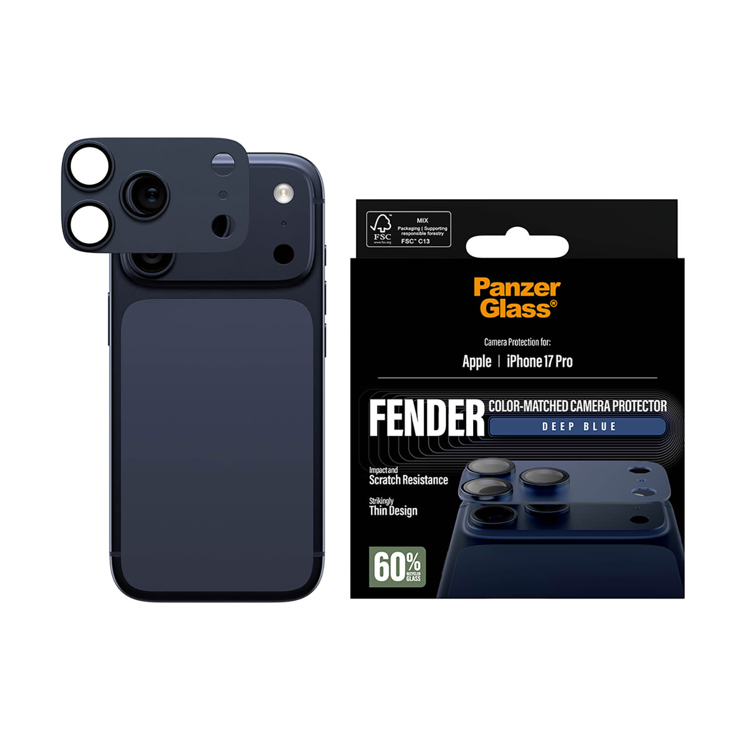 Εικόνα 3 του PanzerGlass FENDER Deep Blue iPhone 17 Pro