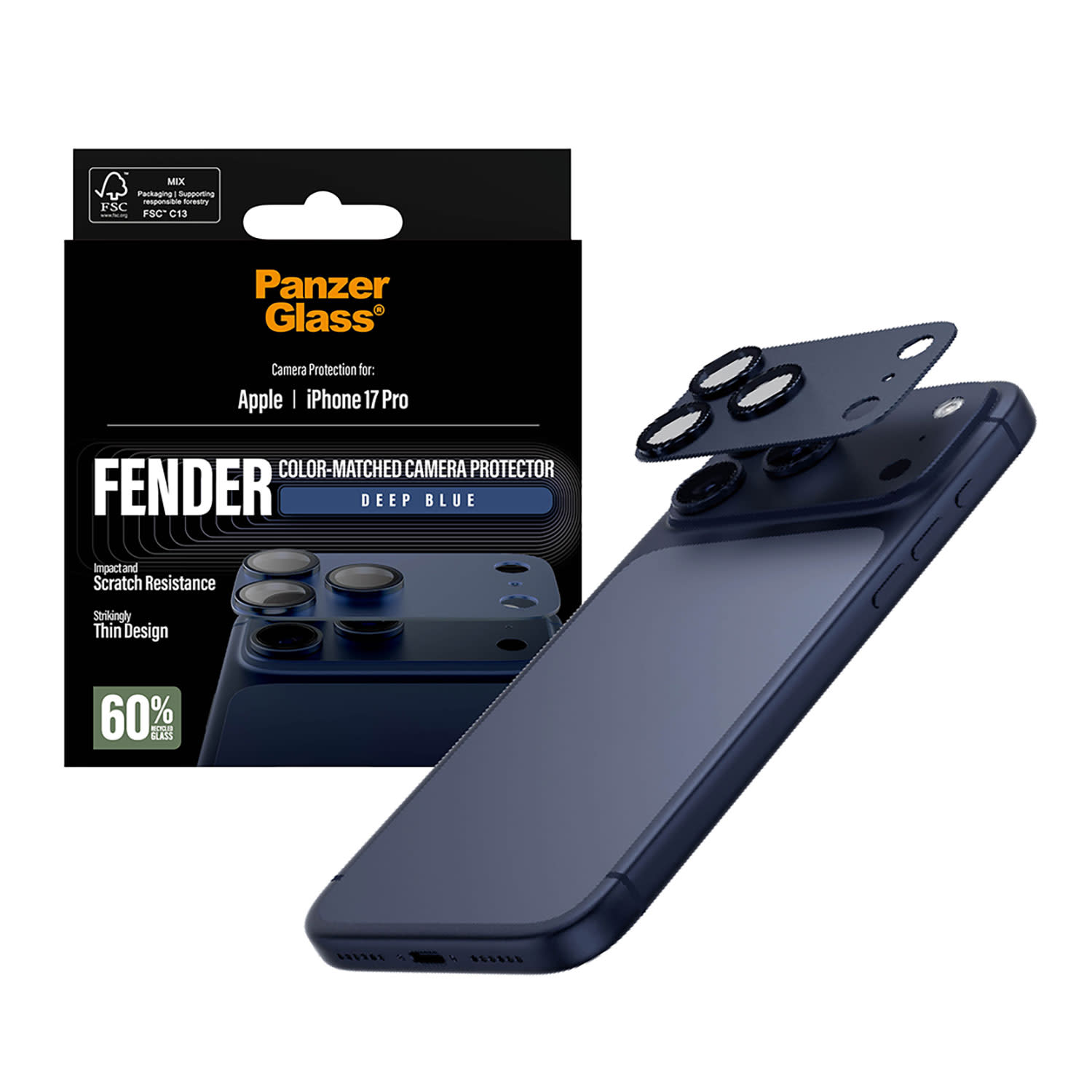Εικόνα 4 του PanzerGlass FENDER Deep Blue iPhone 17 Pro