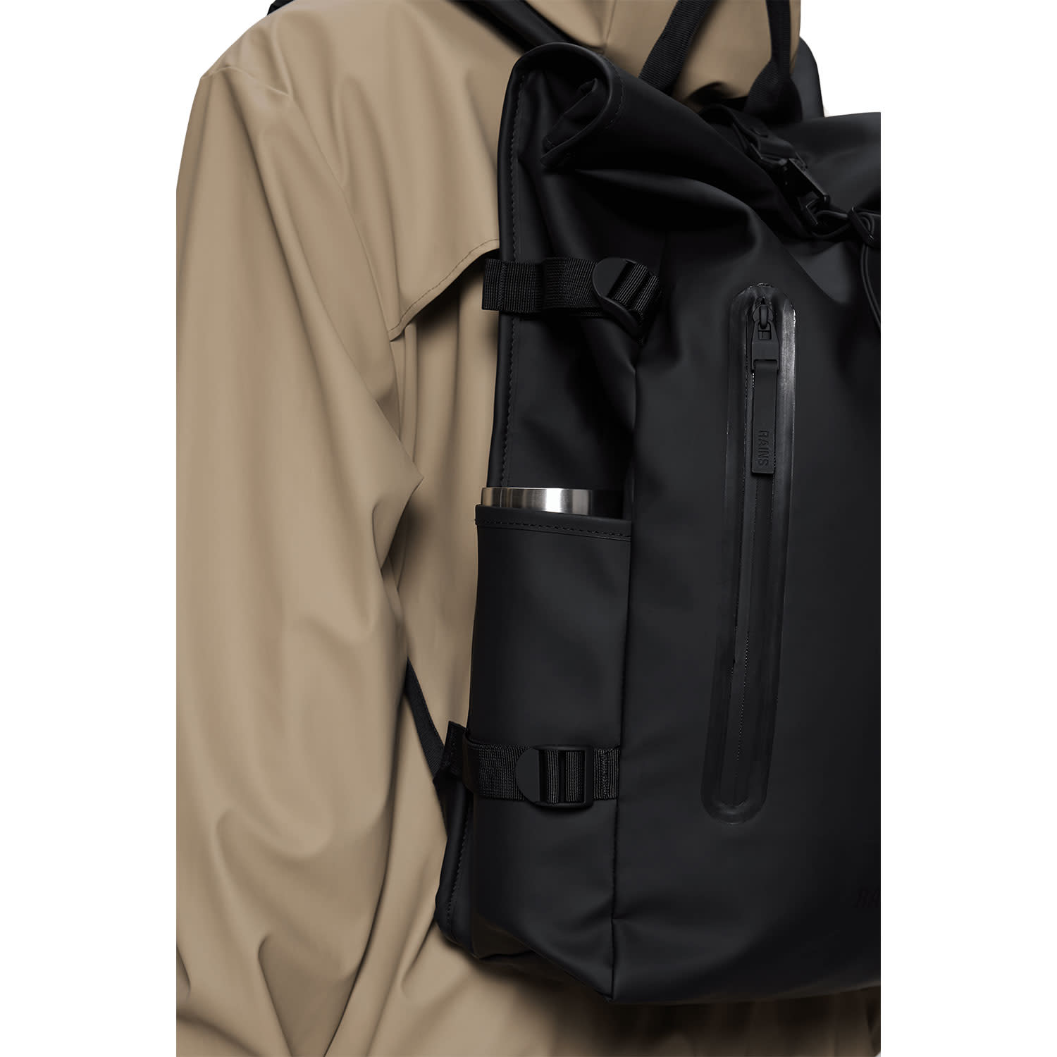 Εικόνα 5 του Rains Rolltop Rucksack Large W3 Black