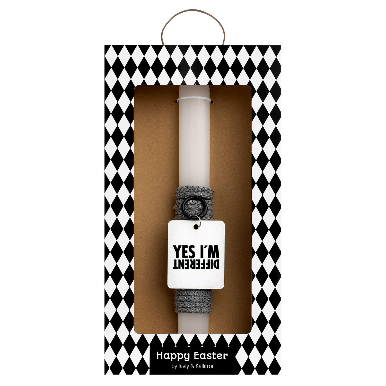 Χειροποίητη Λαμπάδα Μπρελόκ "Yes I'm Different"