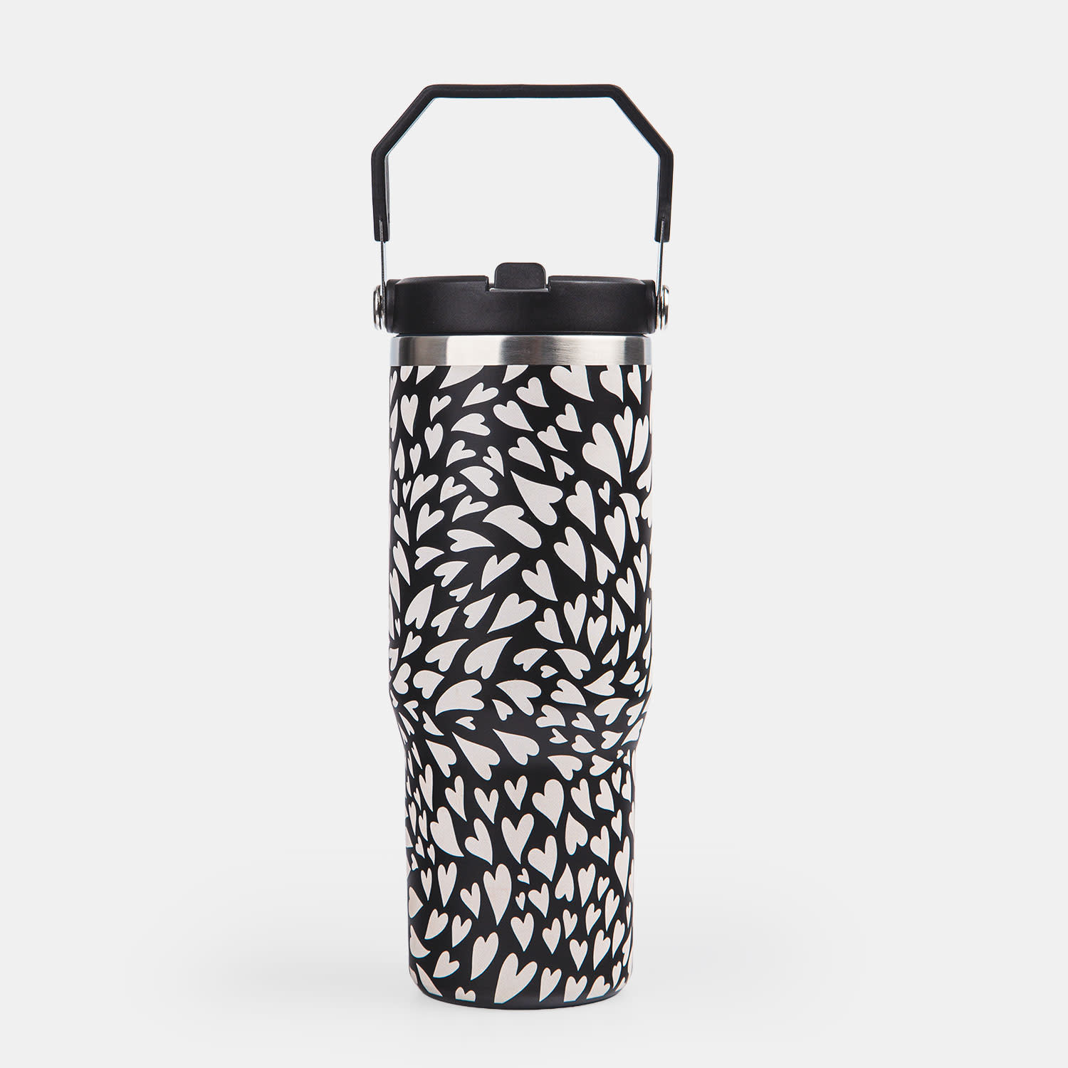 Sentio Παγούρι με Ενσωματωμένο Καλαμάκι 900ml Camo Hearts