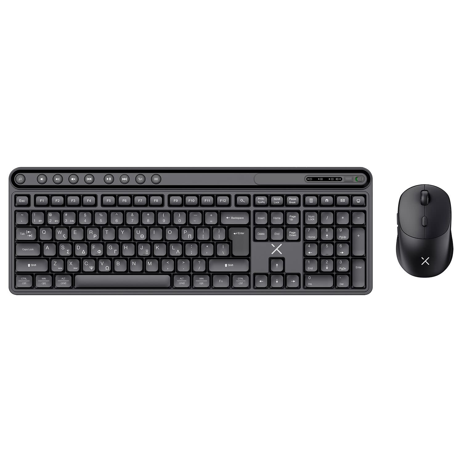 Κάνε κλικ για να δεις την εικόνα 1 του Turbo-X Office Comfort Πληκτρολόγιο-Ποντίκι Ασύρματο RF 2.4GHz & Bluetooth