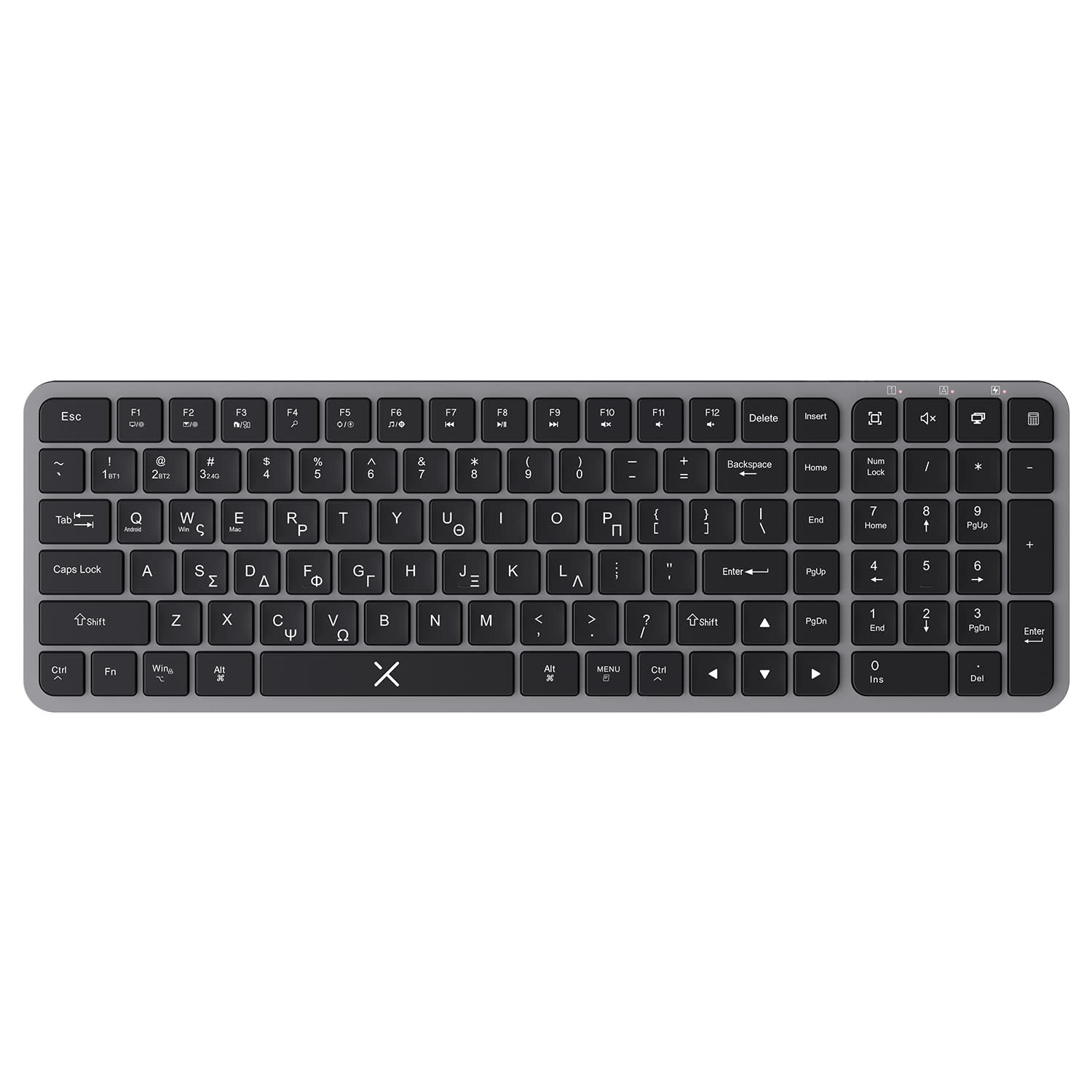 Turbo-X Πληκτρολόγιο Office Basic+ Ασύρματο RF 2.4GHz & Bluetooth