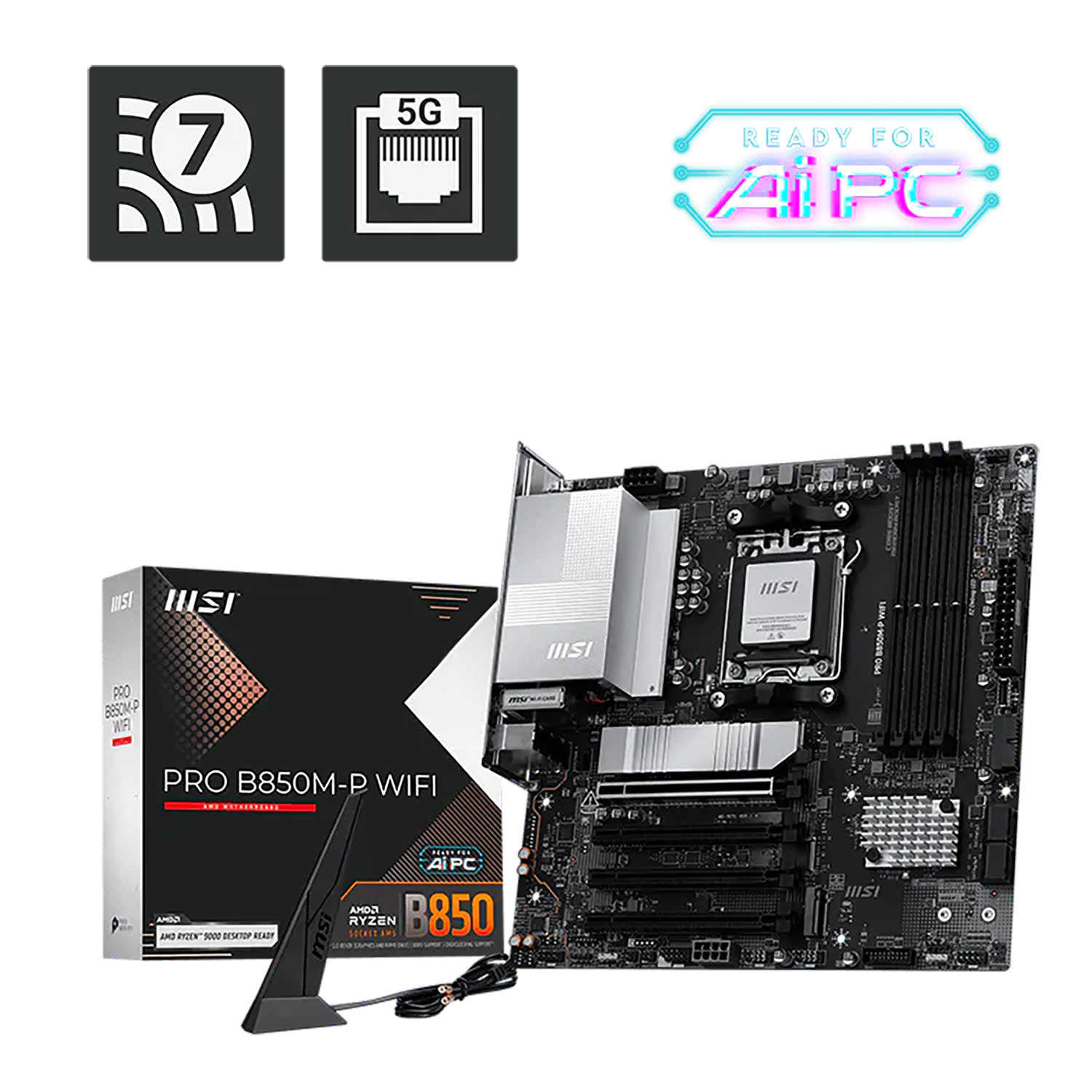 Εικόνα 1 του MSI Motherboard B850M PRO P WIFI (Β850/AM5/DDR5)