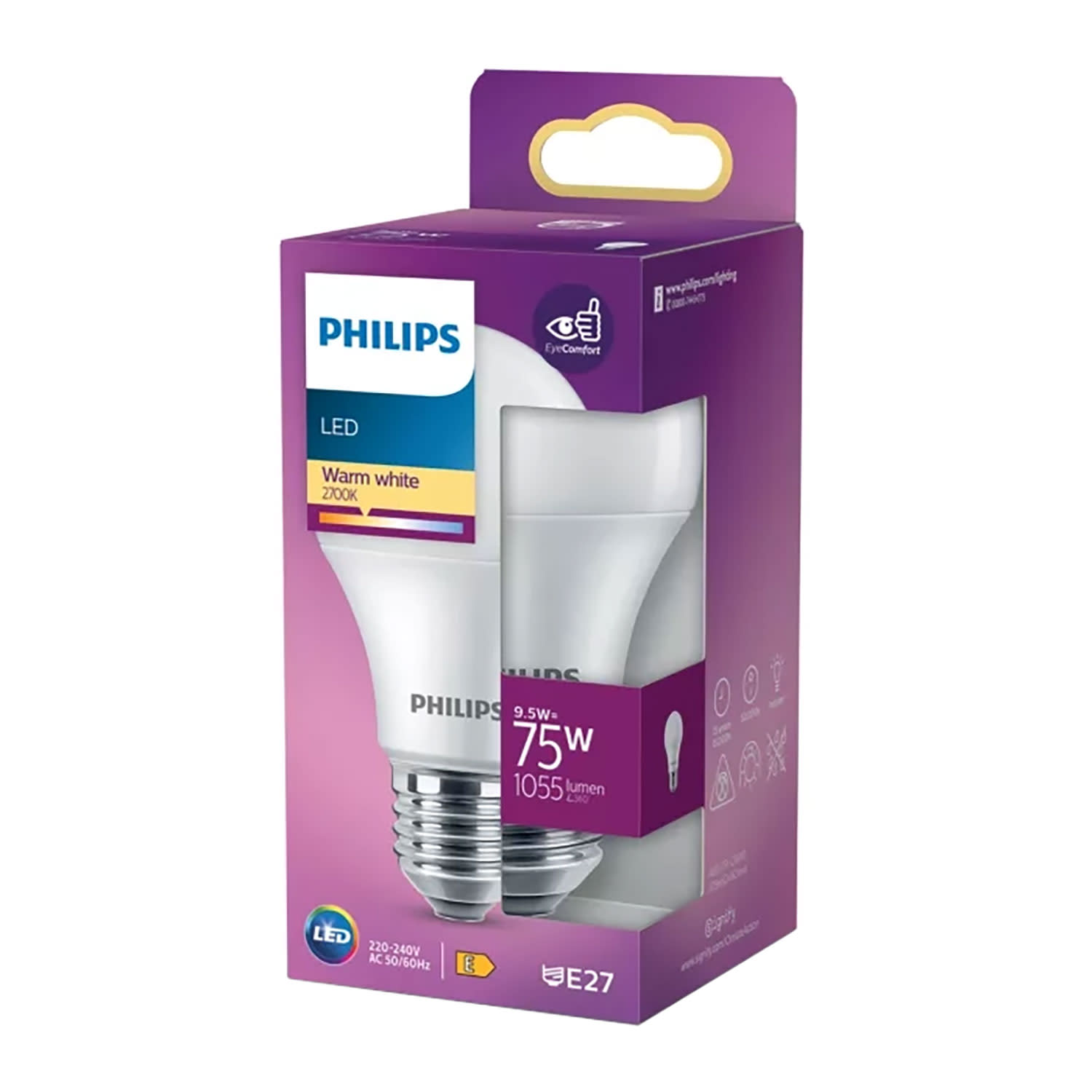 Philips Λαμπτήρας Ε27 9,5W 2700K 1055lm