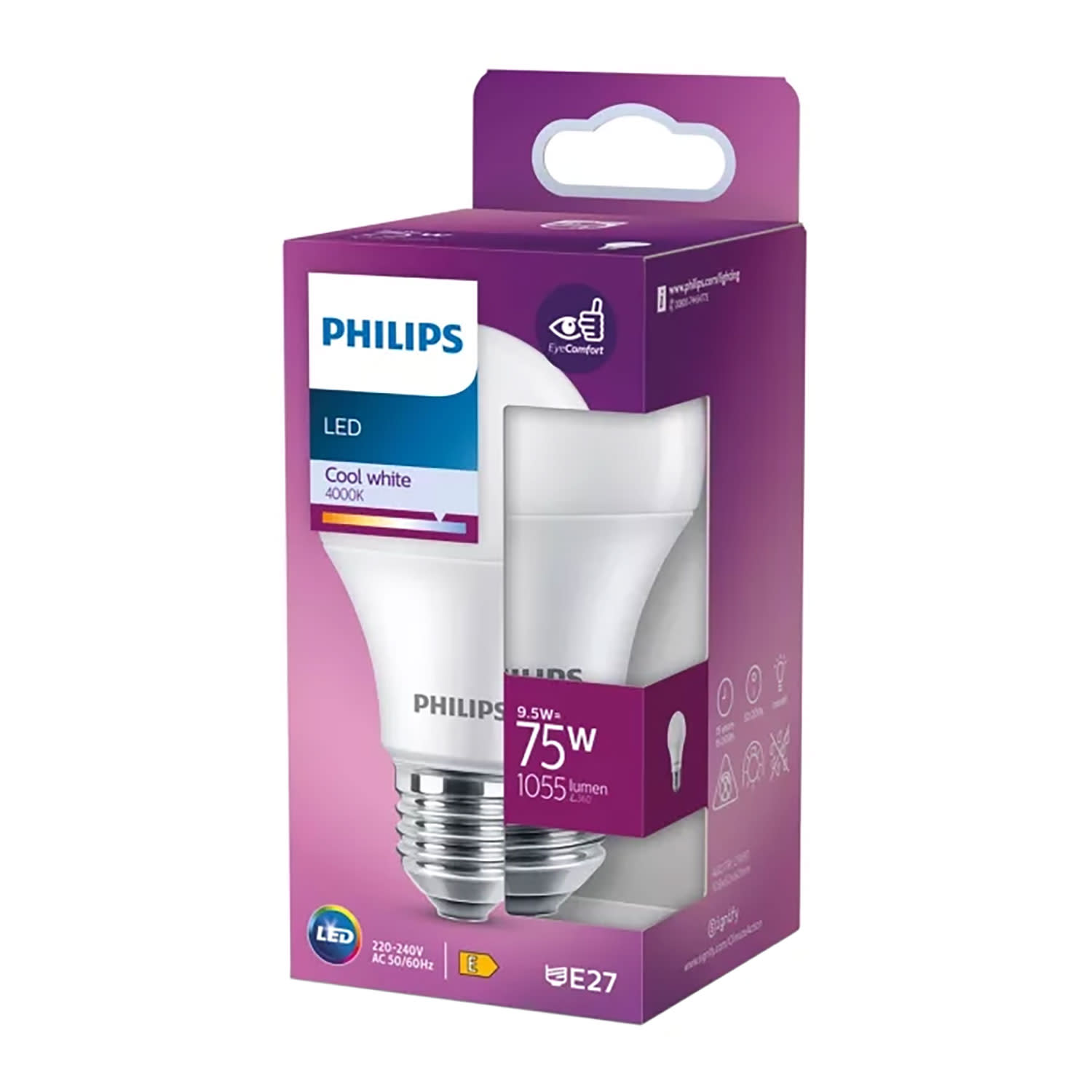 Philips Λαμπτήρας Ε27 9,5W 4000K 1055lm
