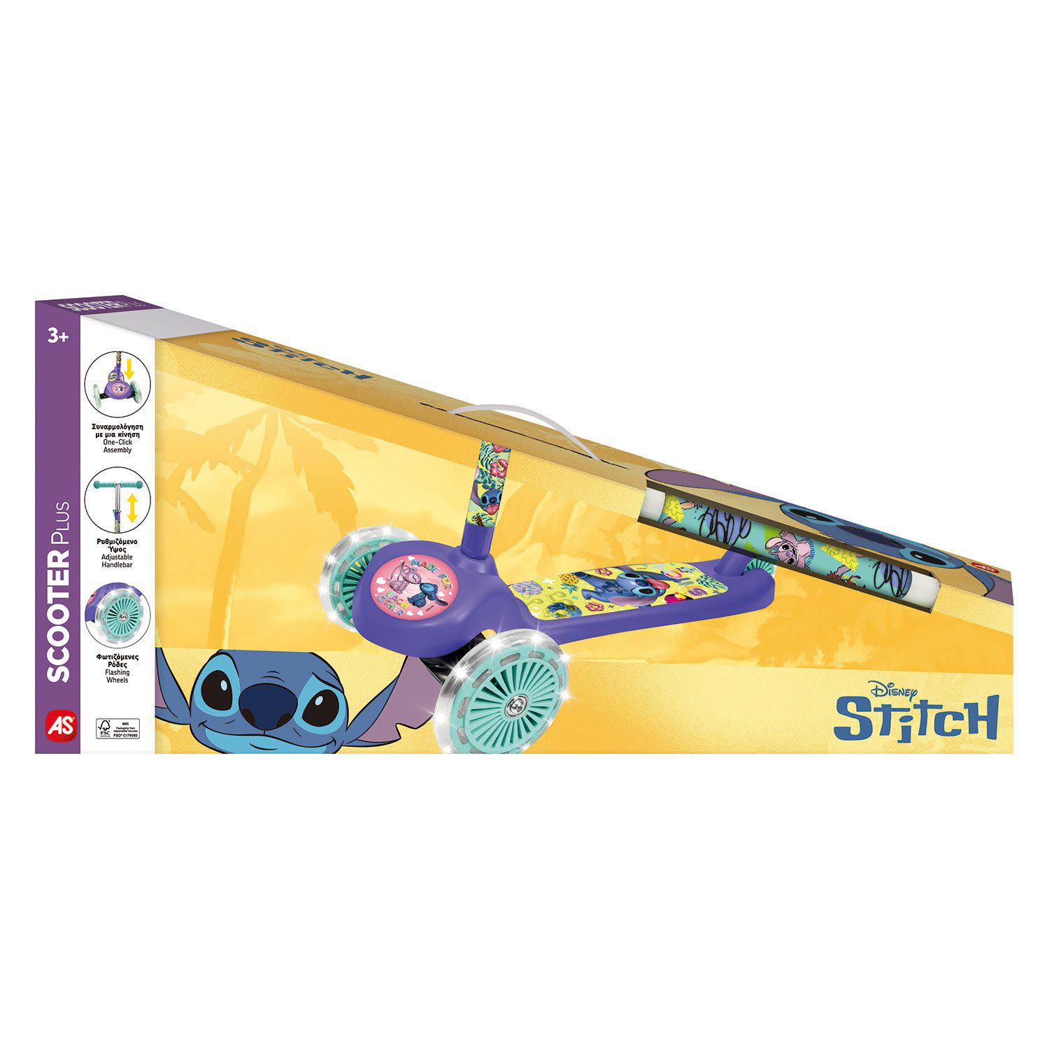 AS Πατίνι Stitch με φωτιζόμενες ρόδες Λαμπάδα