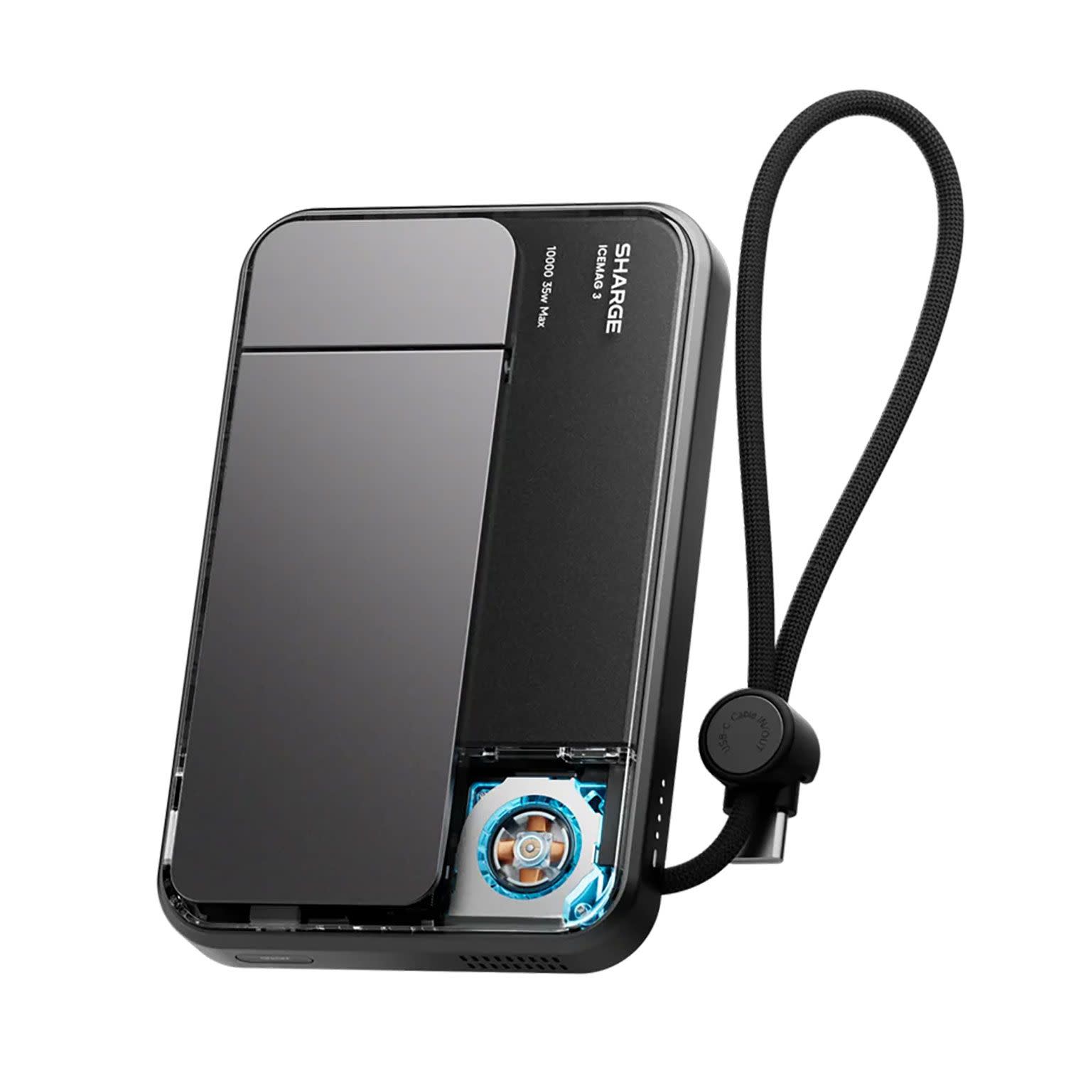 SHARGE Powerbank με ασύρματη φόρτιση PD 10000 mAh 3 Θέσεων 35W Μαύρο