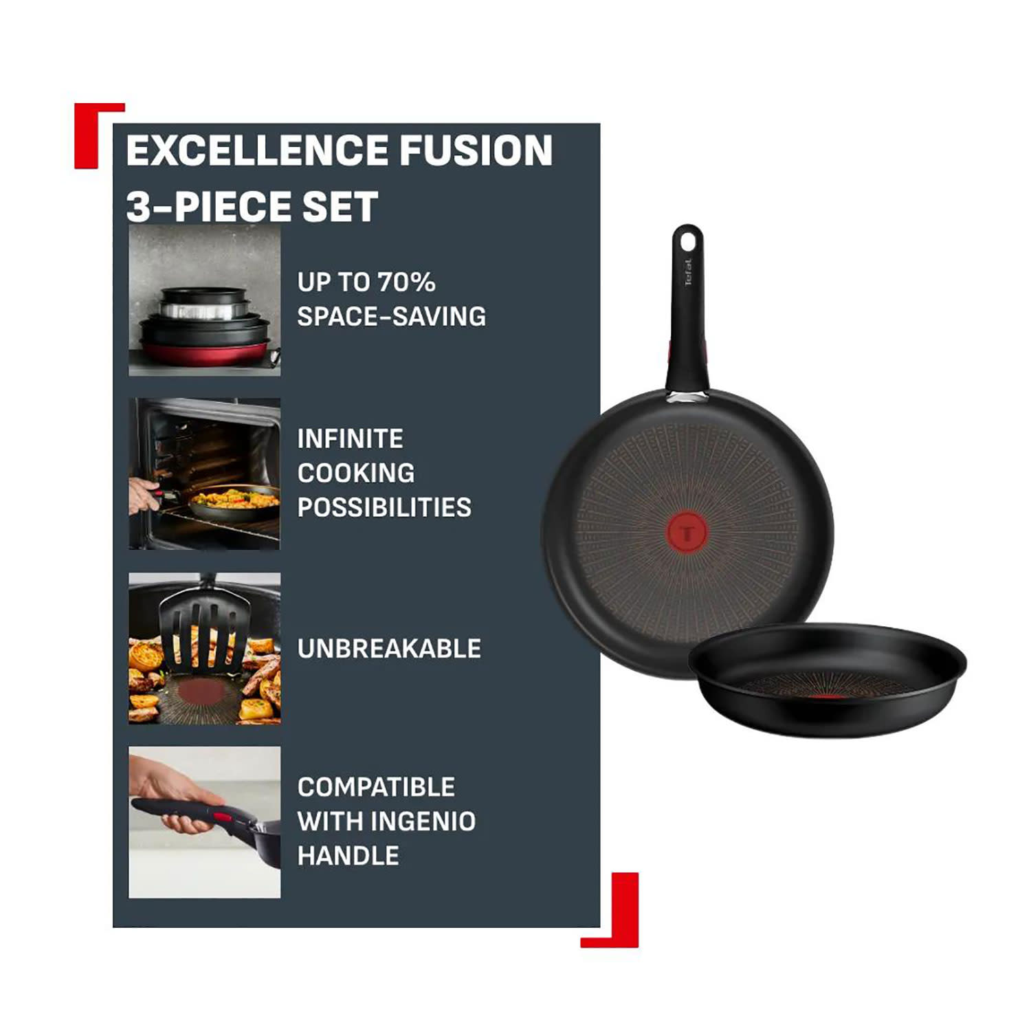 Εικόνα 8 του Tefal Ingenio Excellence Τηγάνι 24,00 - 28,00 cm
