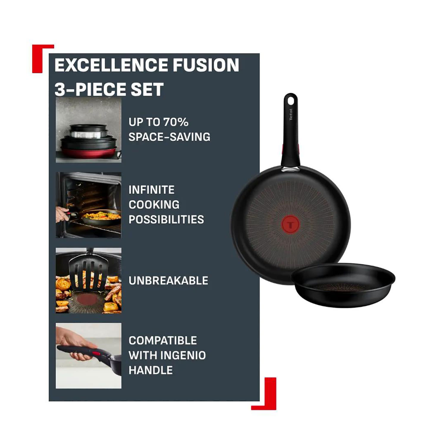 Εικόνα 8 του Tefal Ingenio Excellence Τηγάνι 22,00 - 26,00 cm
