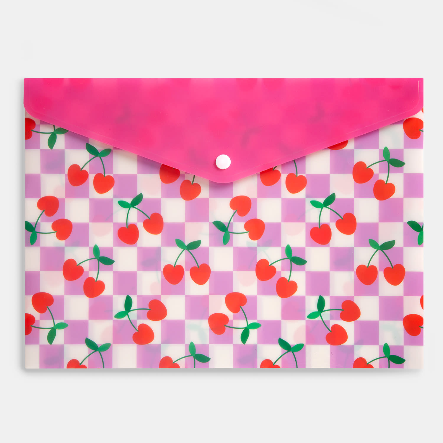 Goomby Φάκελος με Κουμπί Α4 Checkered Cherries