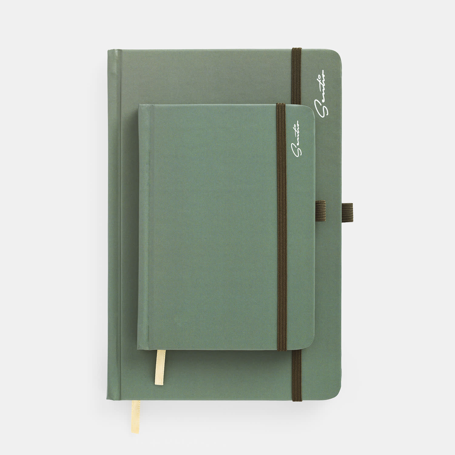 Εικόνα 3 του Sentio Σημειωματάριο Δετό με Σκληρό Εξώφυλλο Α5 Ριγέ 96φ Sage Green