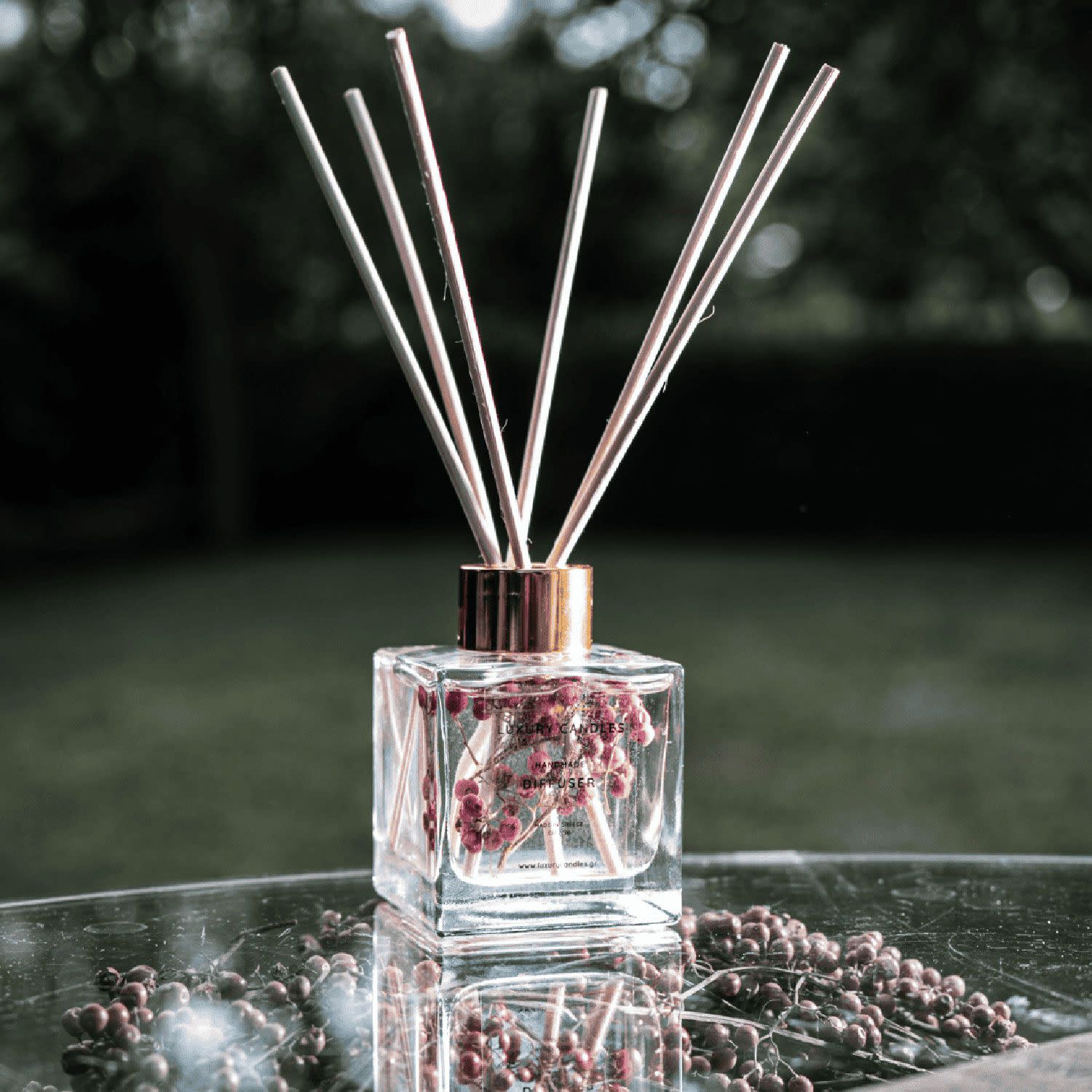 Luxury Candles Αρωματικό Χώρου Ροζ Πιπέρι & Κεχριμπάρι