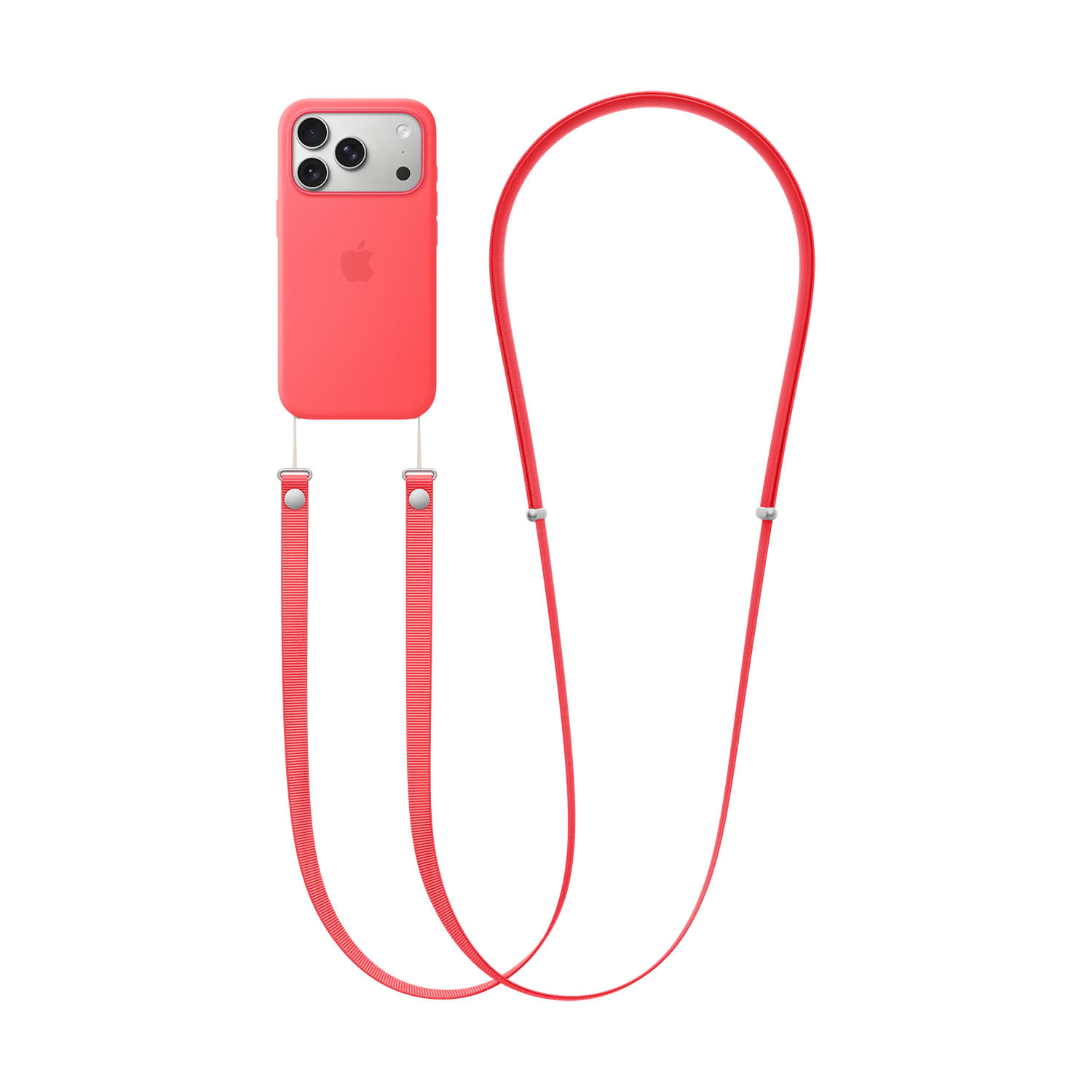 Apple Crossbody Strap - Bright Guava