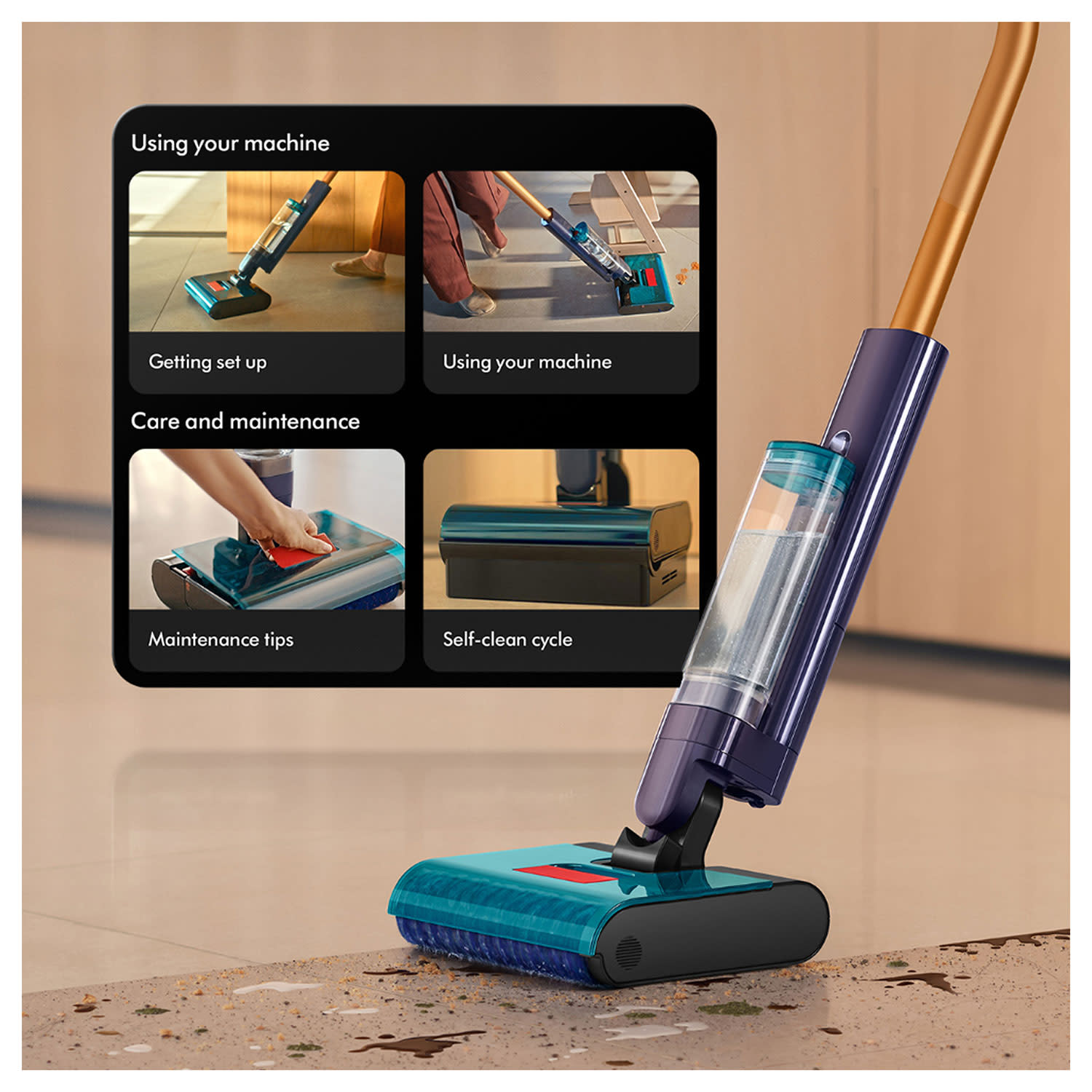 Εικόνα 7 του Dyson Συσκευή για Σφουγγάρισμα WR03-A Clean+Wash Hygiene Prussian Blue/Copper