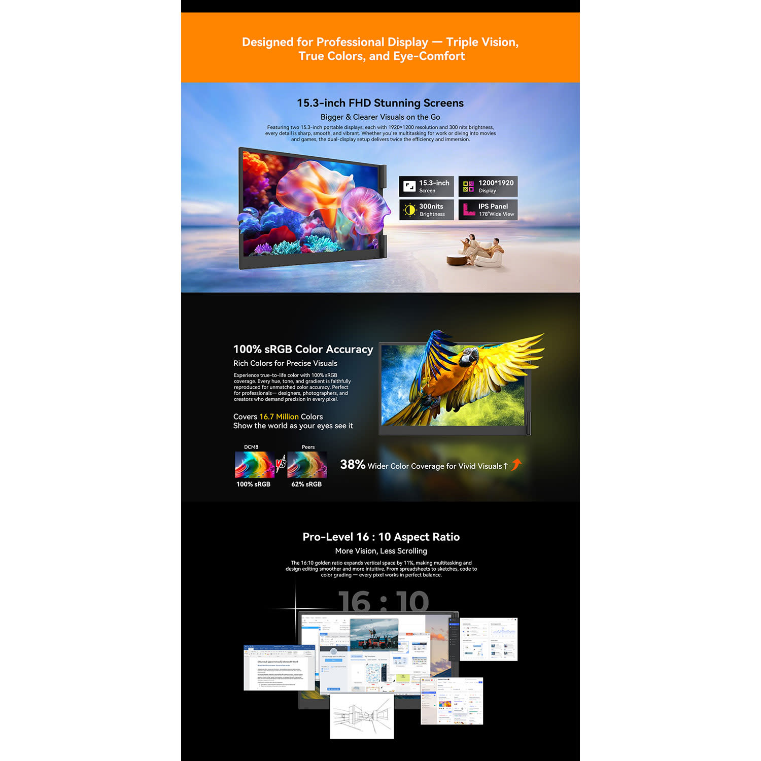 Εικόνα 7 του Blackview Laptop Screen Extender 15.3" DCM8