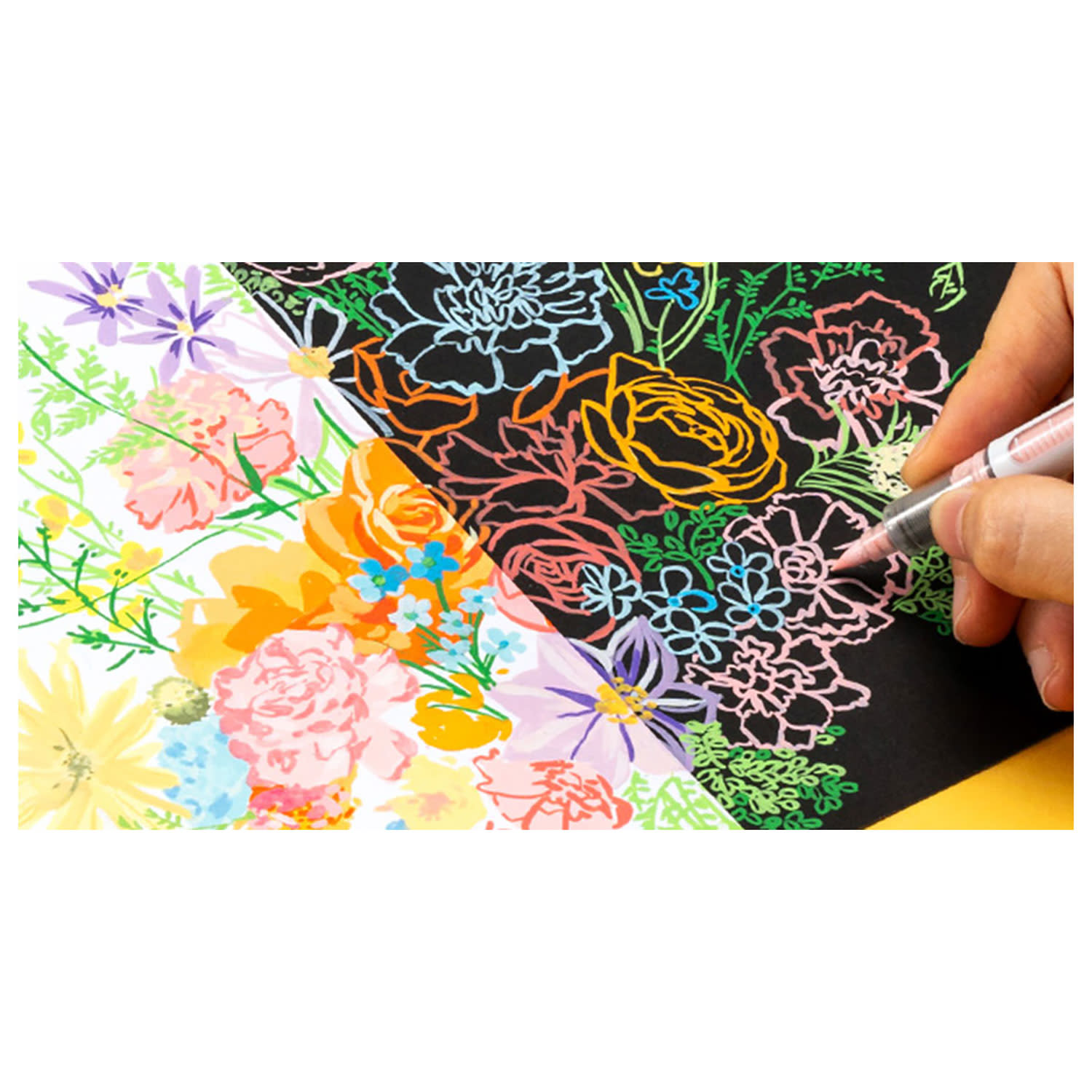 Εικόνα 4 του Ohuhu Μαρκαδόροι Ζωγραφικής Ακρυλικοί με μύτη Πινέλο Nahuku 24τεμ.