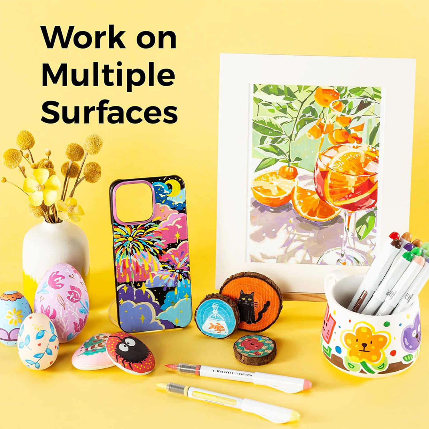 Εικόνα 5 του Ohuhu Μαρκαδόροι Ζωγραφικής Ακρυλικοί με μύτη Πινέλο Nahuku 24τεμ.