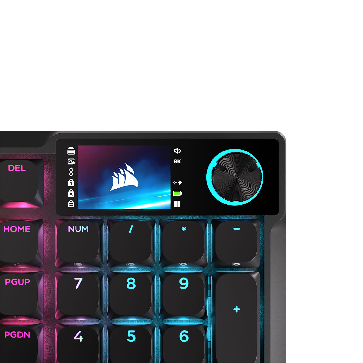 Εικόνα 5 του Corsair Πληκτρολόγιο Vanguard 99 AIR LCD Wireless (RGB, OPX)