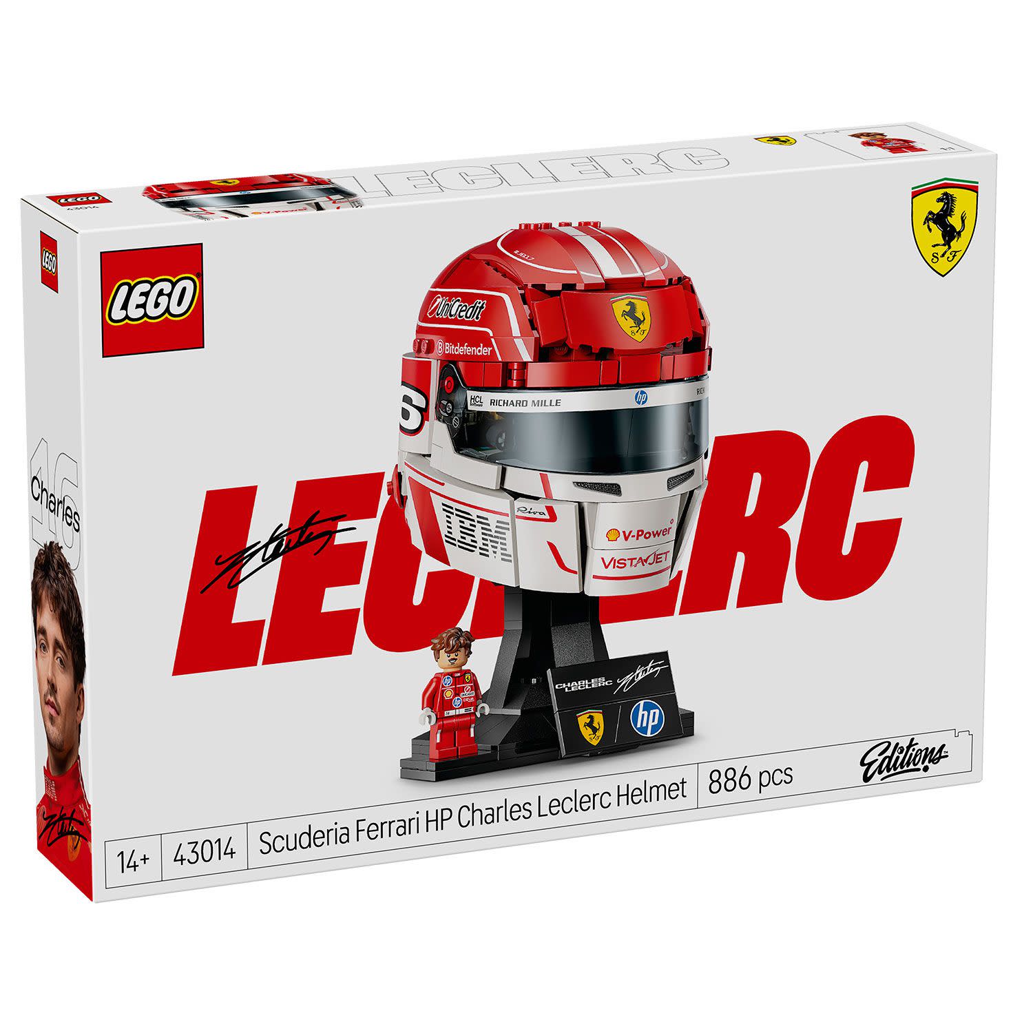 LEGO Editions Scuderia Ferrari HP Κράνος Charles Leclerc 43014