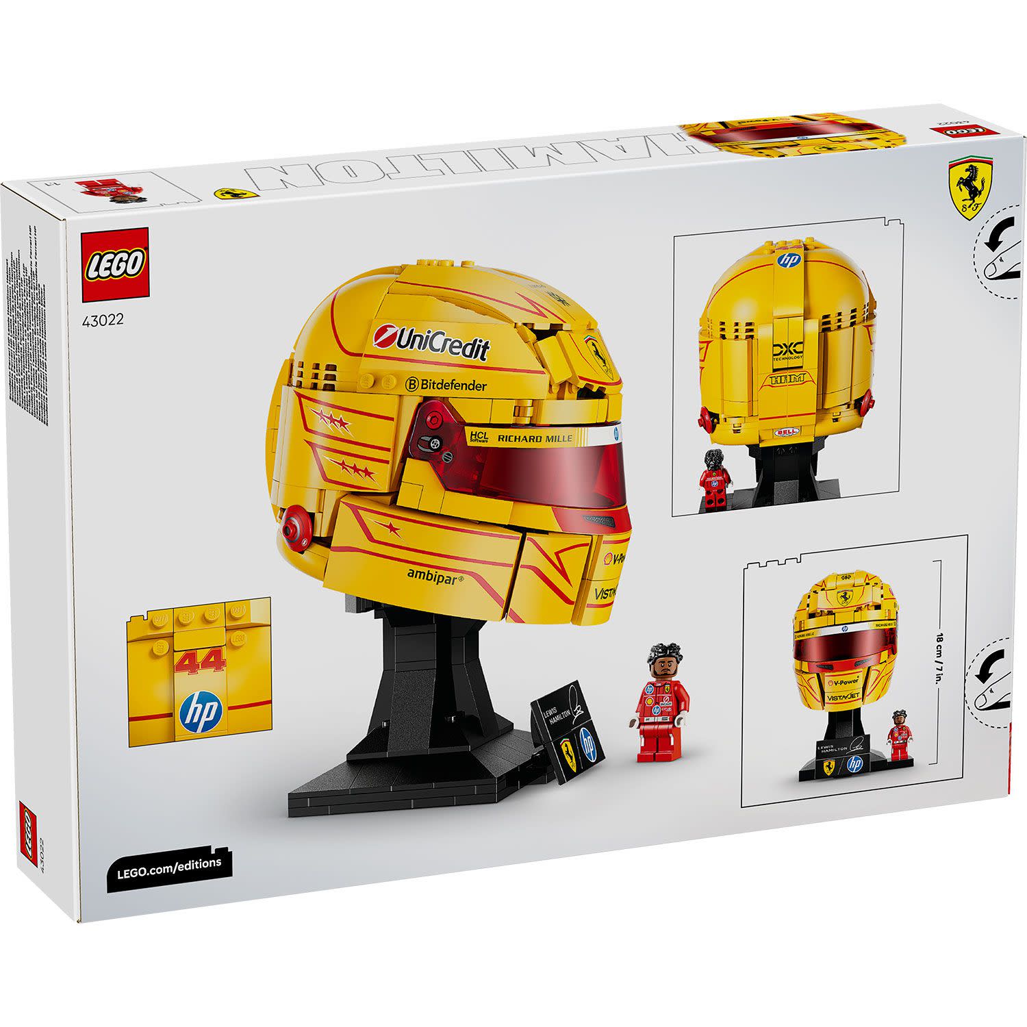 Εικόνα 5 του LEGO Editions Scuderia Ferrari HP Κράνος Lewis Hamilton 43022