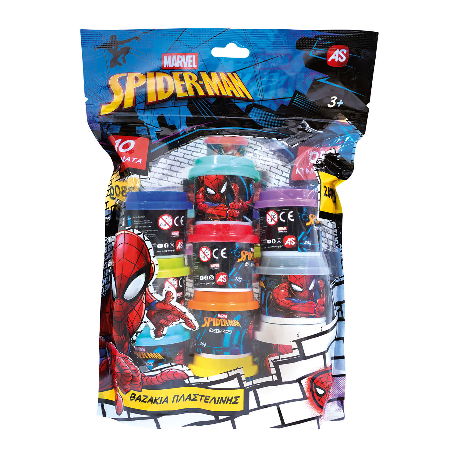 Εικόνα 1 του AS 10 Βαζάκια Πλαστελίνης Spider-Man