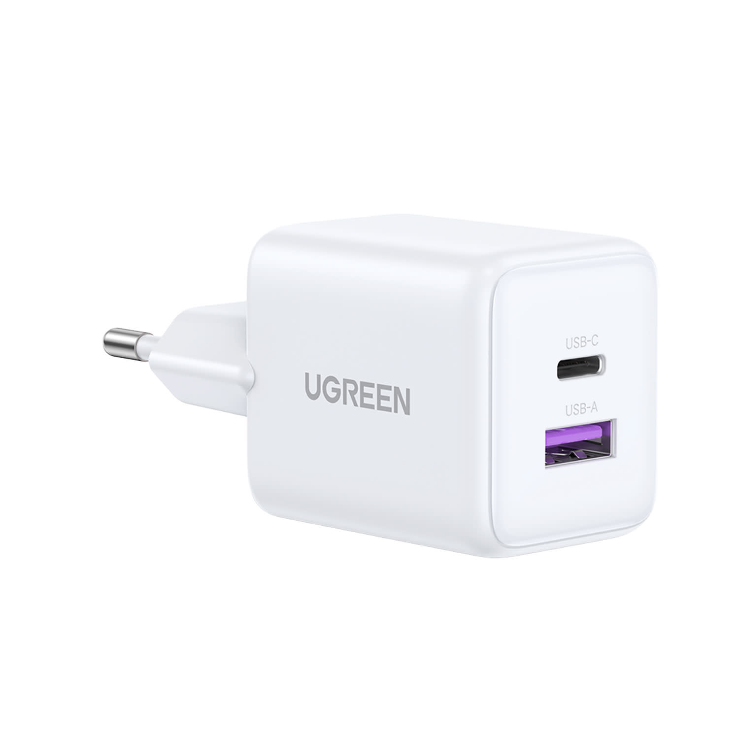 Ugreen Φορτιστής GaN 2 Θέσεων 30W Λευκό