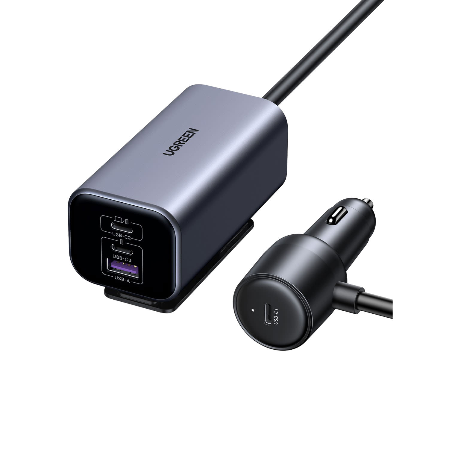 Εικόνα 1 του Ugreen Φορτιστής Αυτοκινήτου GaN 4 Θέσεων 150W Γκρι