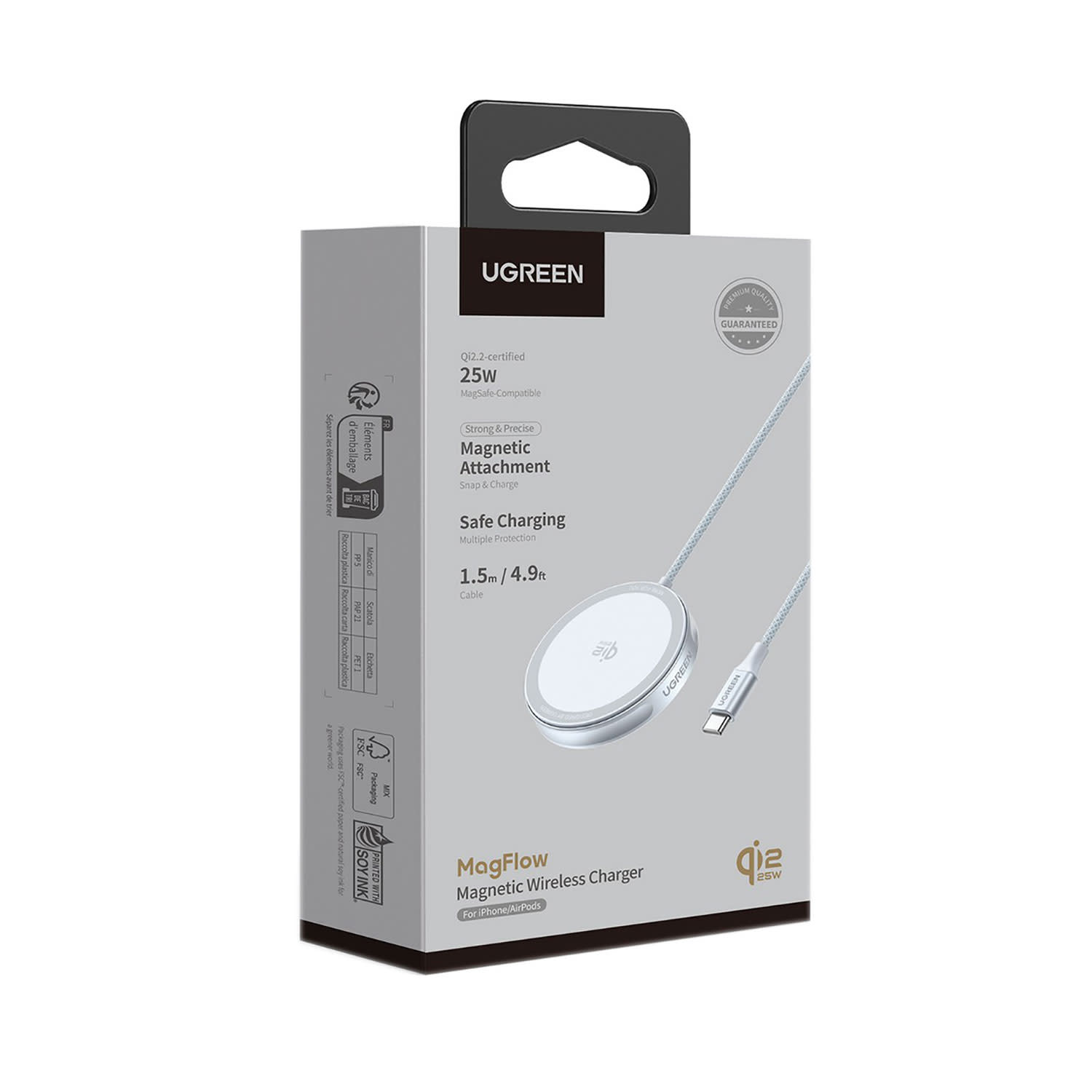 Εικόνα 4 του Ugreen Ασύρματος Φορτιστής 1 Θέσης Γκρι